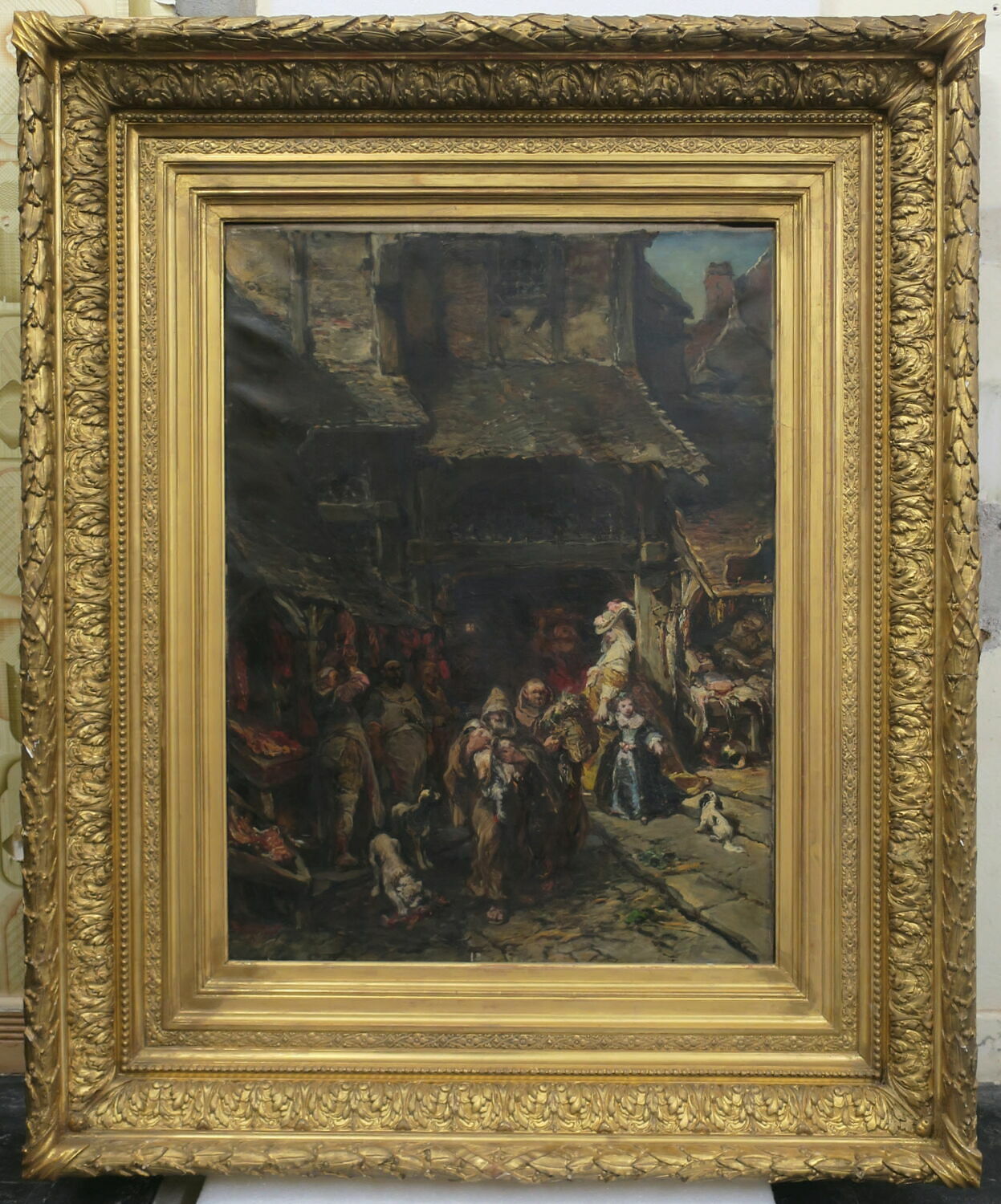 Marché dans une rue, Isabey, Eugène, XIXe siècle (1865)