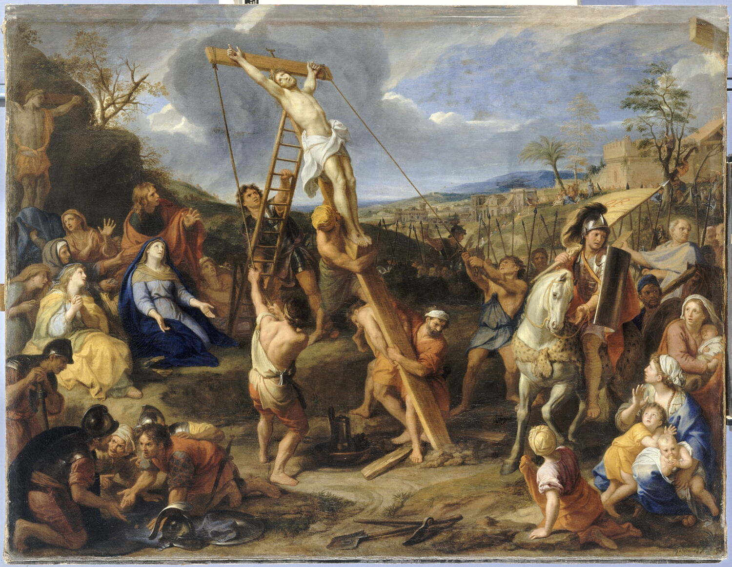 Jésus élevé en croix, Le Brun, Charles, XVIIe siècle (1600 - 1700)