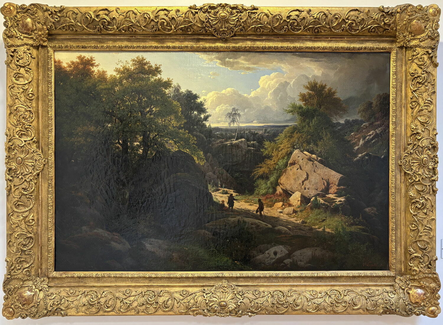 Vue prise dans la forêt de Fontainebleau, lieu-dit les quatre-fils-Aymon, Lapito, Louis Auguste, XIXe siècle (1800 - 1900)