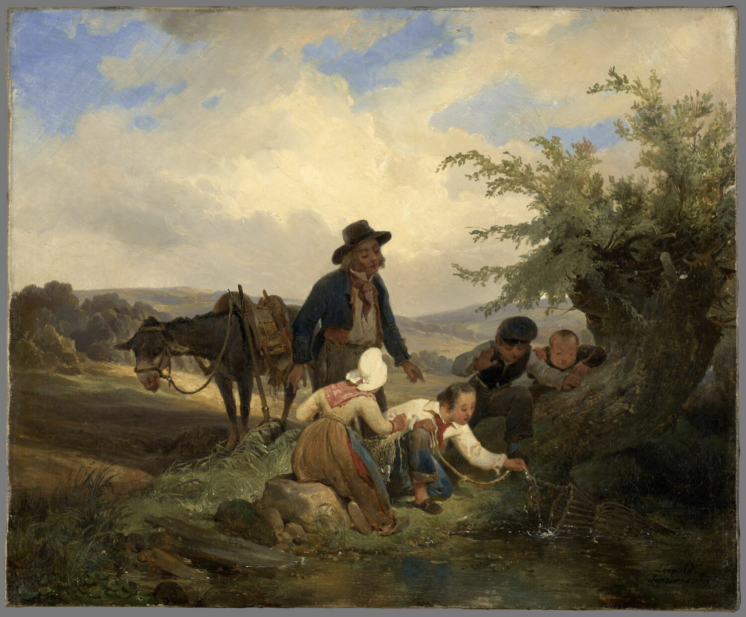 Les Petits pêcheurs, Leprince, Robert-Léopold, XIXe siècle (1835)