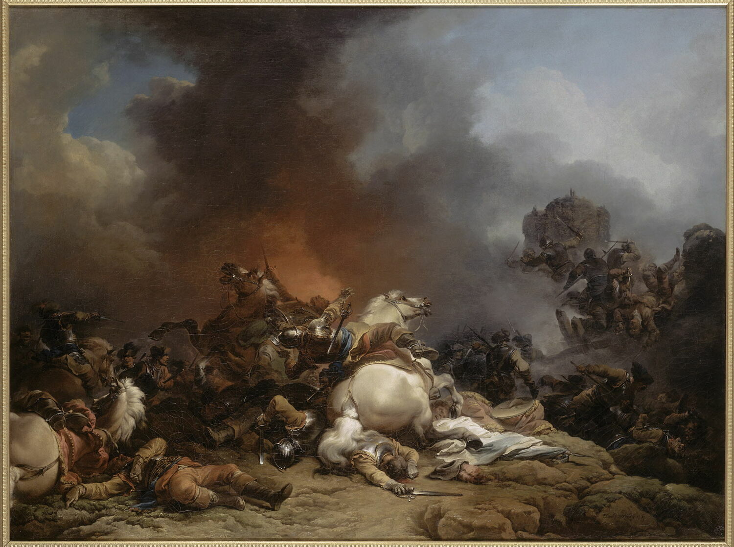 Une bataille, Loutherbourg, Jacques Philippe II, 3e quart du XVIIIe siècle (1767)