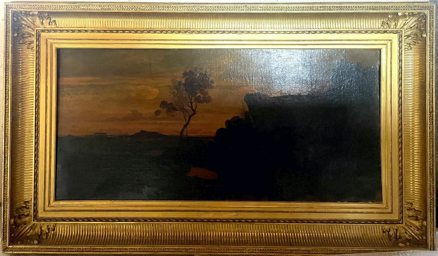 Vue prise aux environs d'Athènes, au soleil couchant, Marilhat, Prosper, XIXe siècle (Vers 1835) (1835)