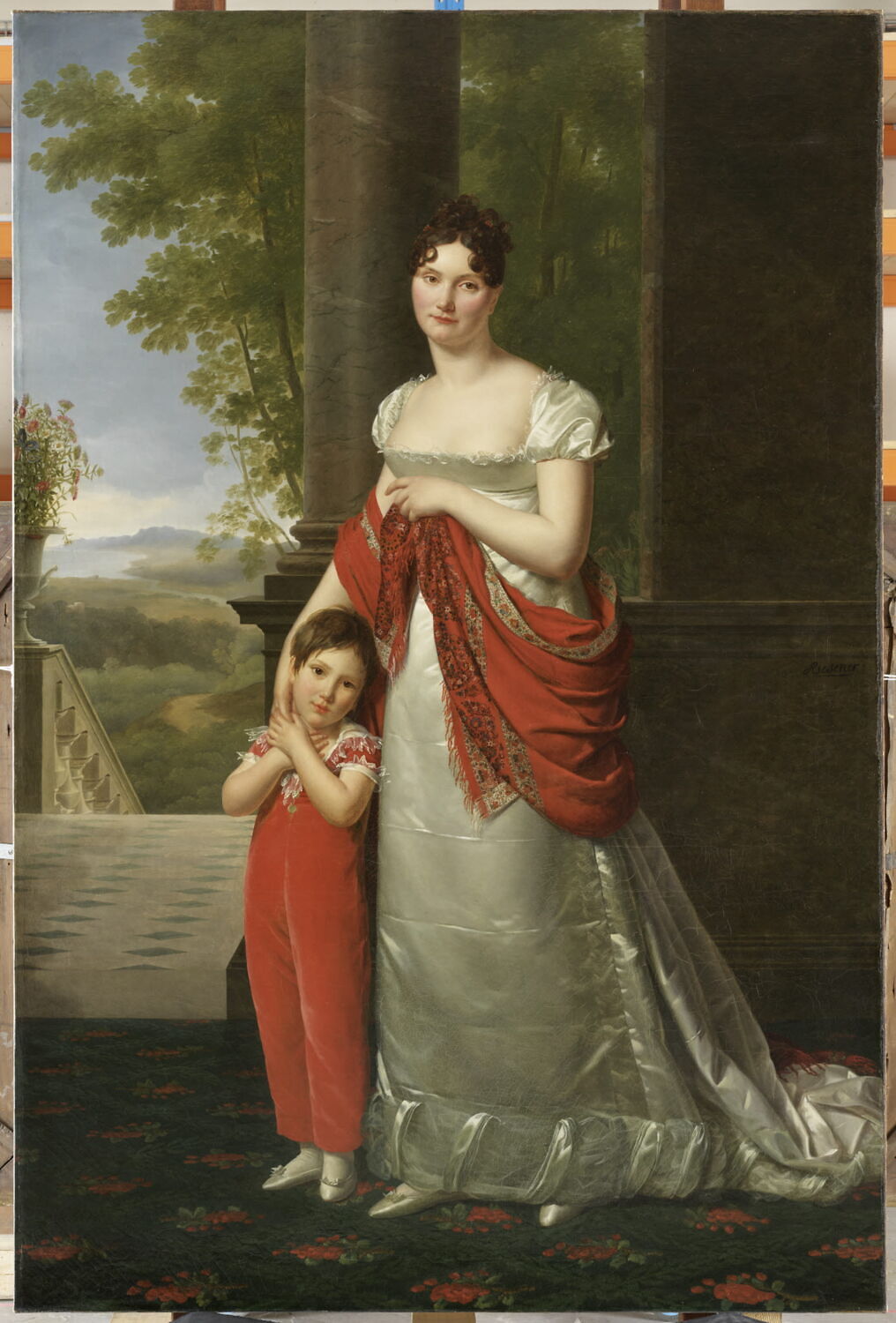 Madame Sallandrouze de Lamornaix et son fils, Riesener, Henri François, XIXe siècle (1800 - 1900)