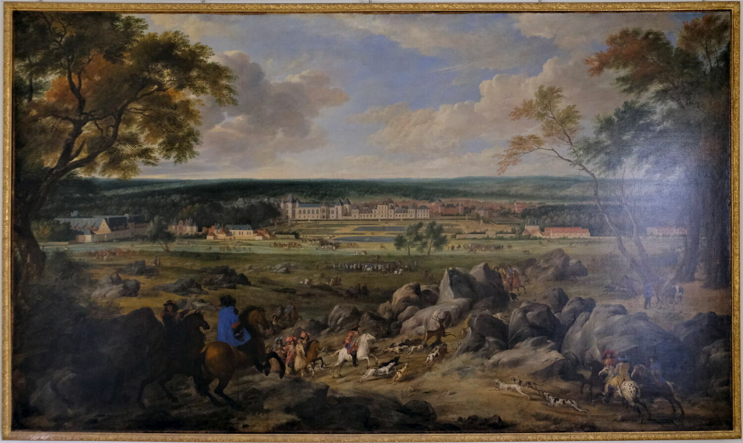 Vue du château de Fontainebleau du côté des jardins, Van der Meulen, Adam Frans, XVIIe siècle (1600 - 1700)