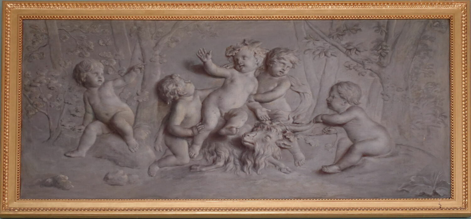 Amours jouant (grisaille), Anonyme, XVIIIe siècle (1700 - 1800)