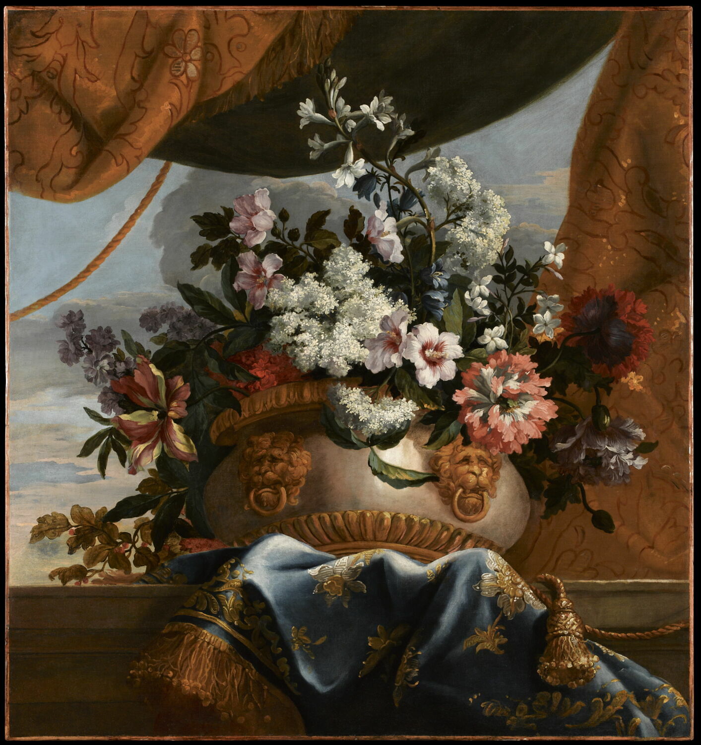 Vase de porcelaine avec des fleurs, Monnoyer, Jean Baptiste, XVIIe siècle (vers 1690 - 1700)