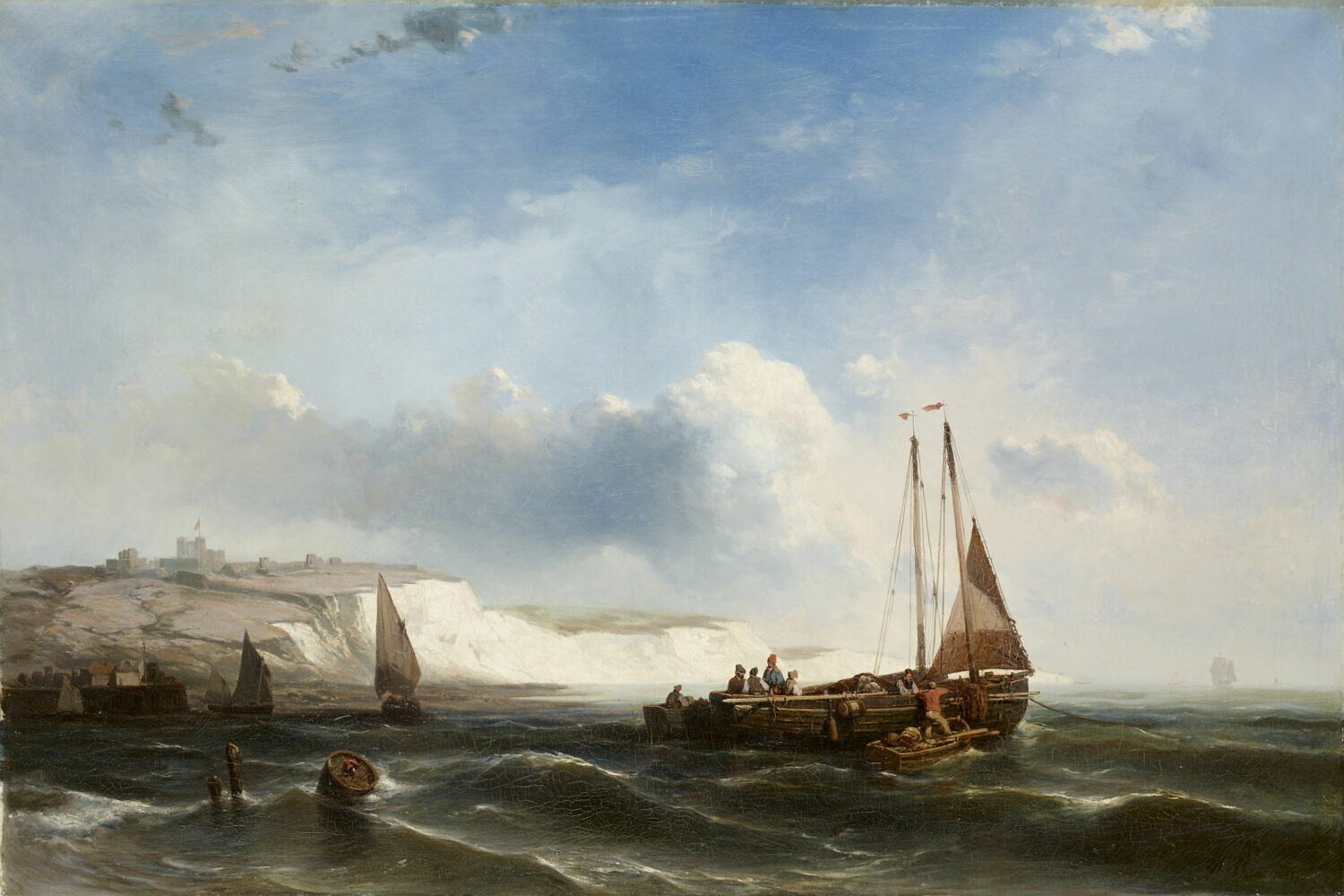 Marine. Falaise de Douvres, Place, Henri, XIXe siècle (1849)