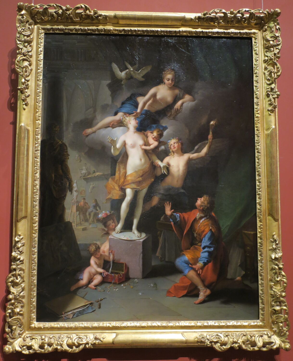 Pygmalion amoureux de sa statue, Raoux, Jean, 1e quart du XVIIIe siècle (1717)