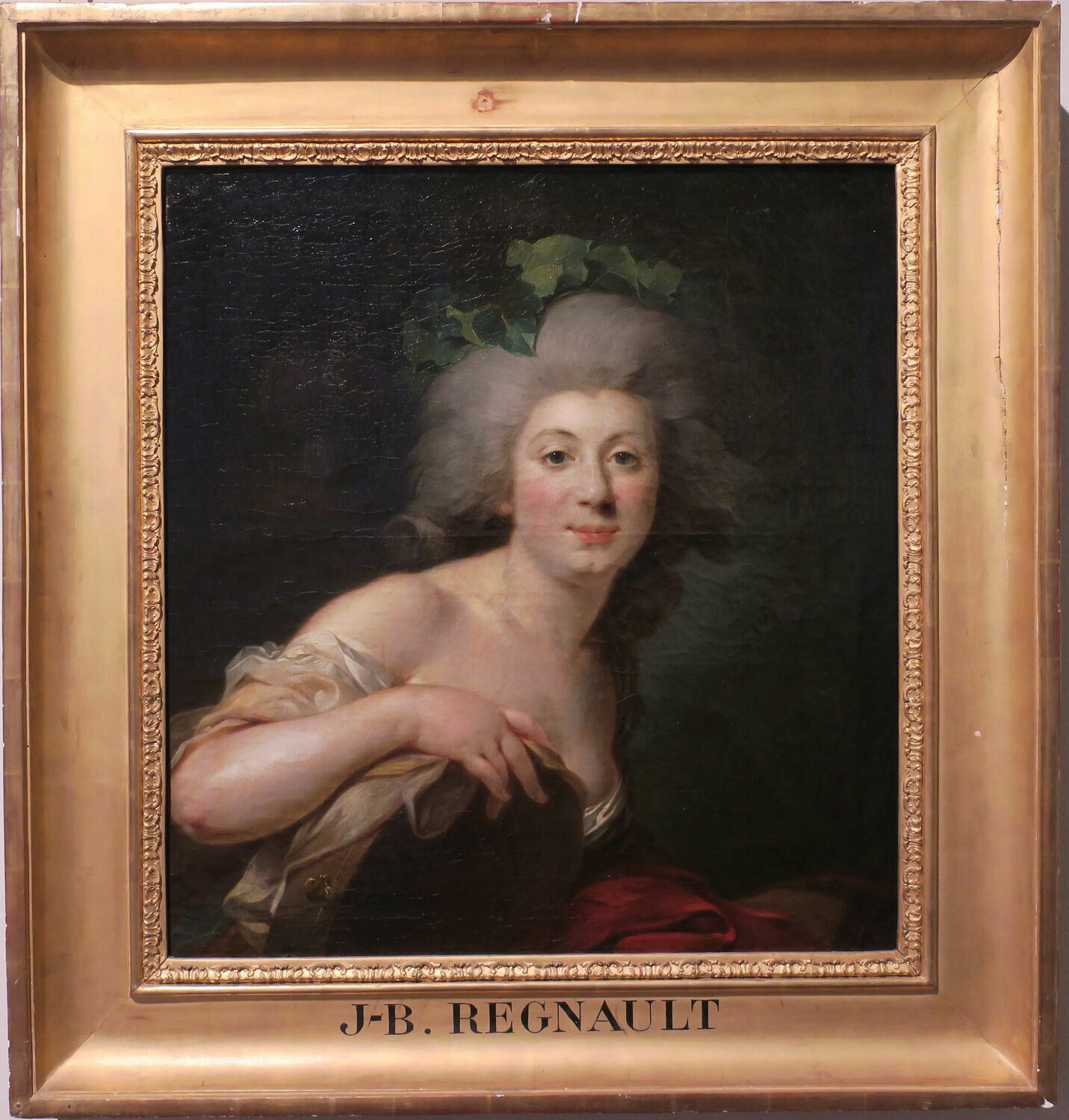 Portrait de femme en bacchante, Regnault, Jean Baptiste, XVIIIe siècle (1700 - 1800)