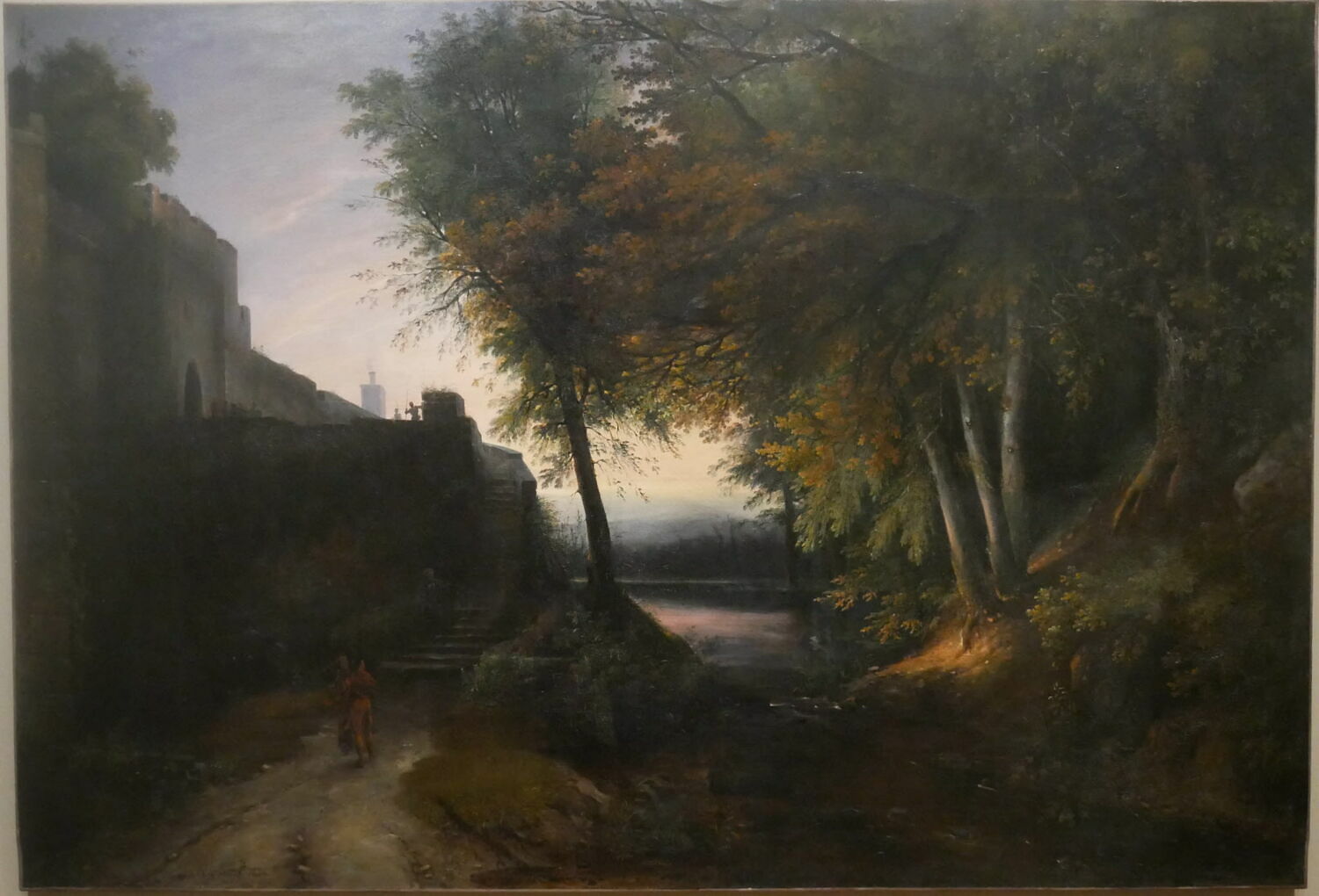William Wallace sous les habits d'un barde écossais s'introduit dans le château de Durham, Regnier, Auguste Jacques, XIXe siècle (1824)