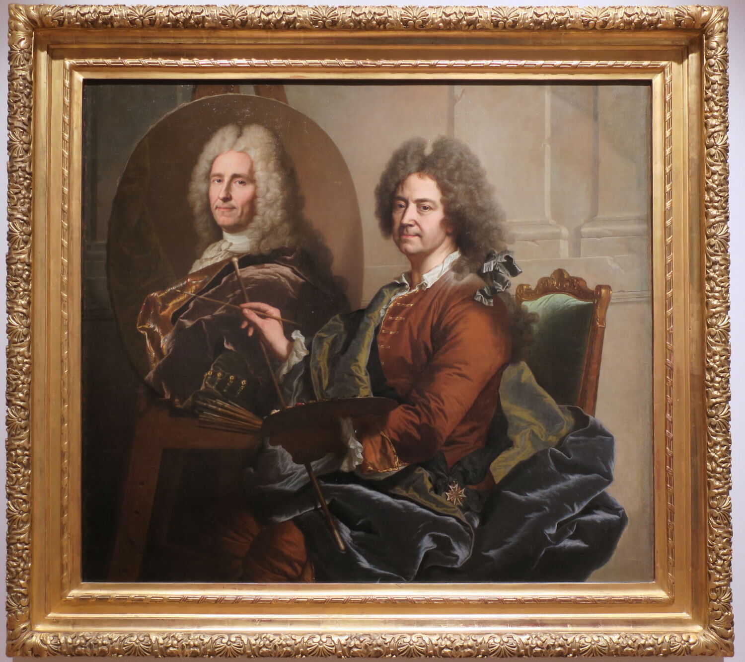 Hyacinthe Rigaud peignant le portrait de François de Castagnier, Rigaud, Hyacinthe, Début du XVIIIe siècle (1730)