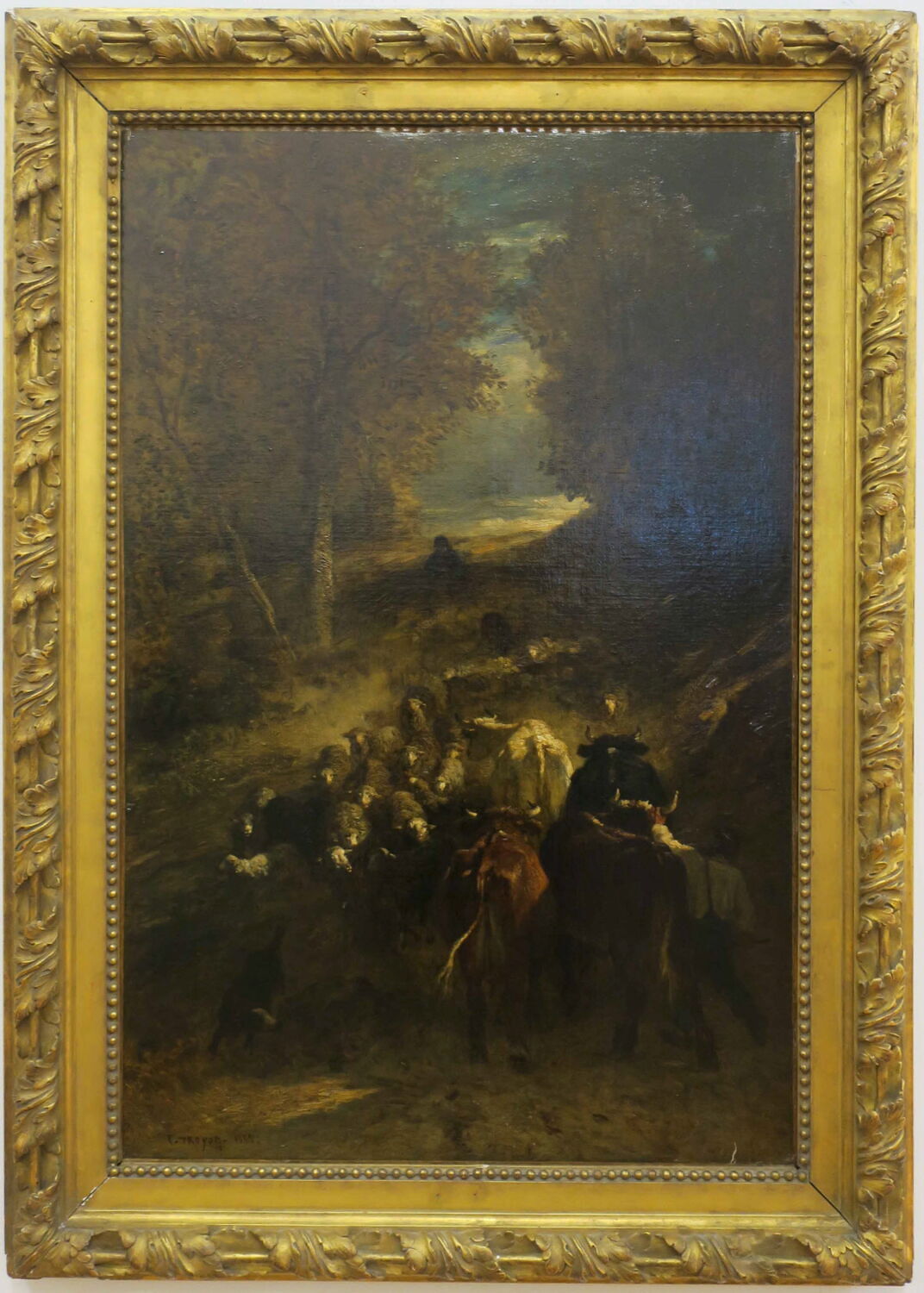 La rencontre des troupeaux, Troyon, Constant, 3e quart du XIXe siècle (1854)