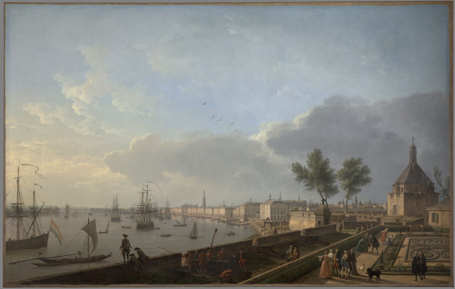 Vue du port de Bordeaux, prise du château Trompette, Vernet, Claude-Joseph, XVIIIe siècle (1700 - 1800)