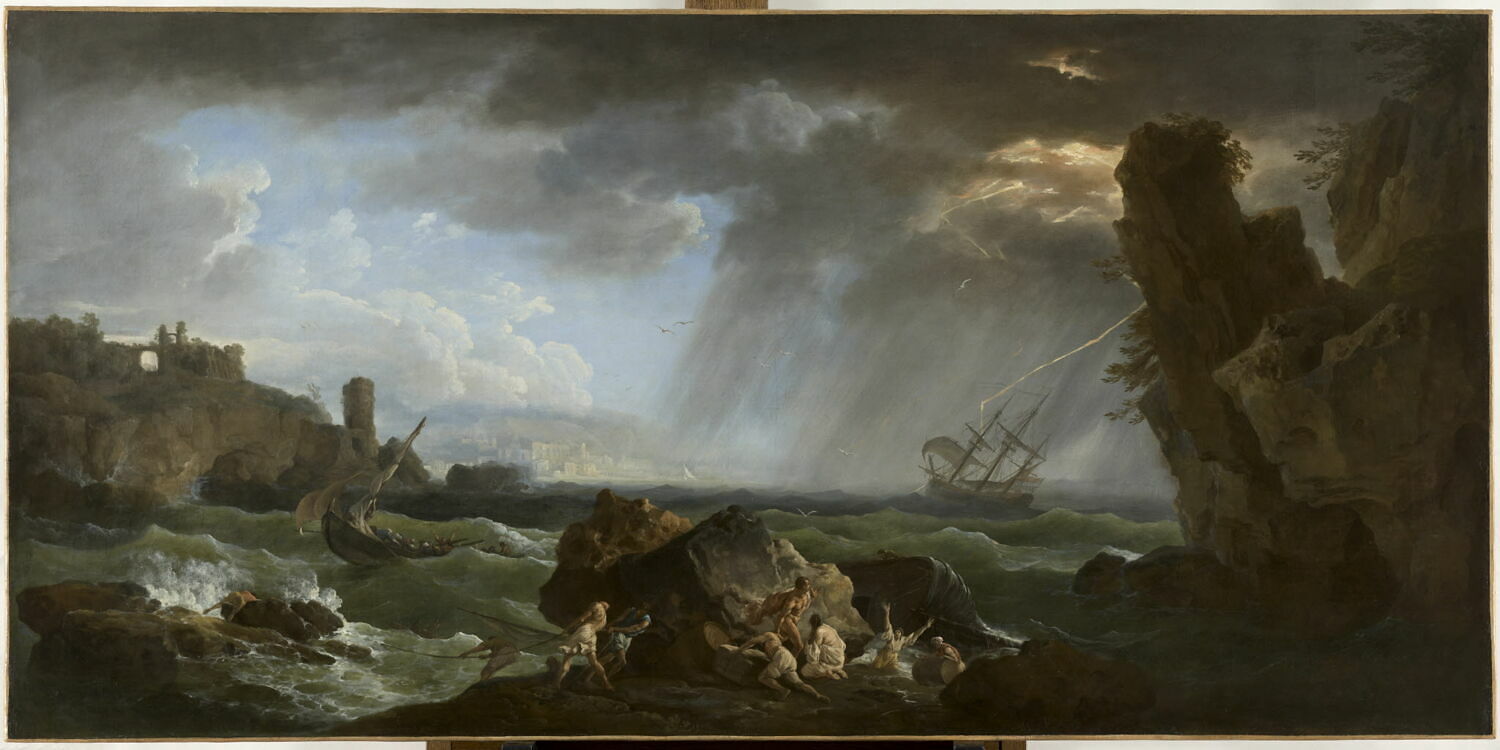 Marine. Le Soir ou la Tempête, Vernet, Claude-Joseph, XVIIIe siècle (1700 - 1800)