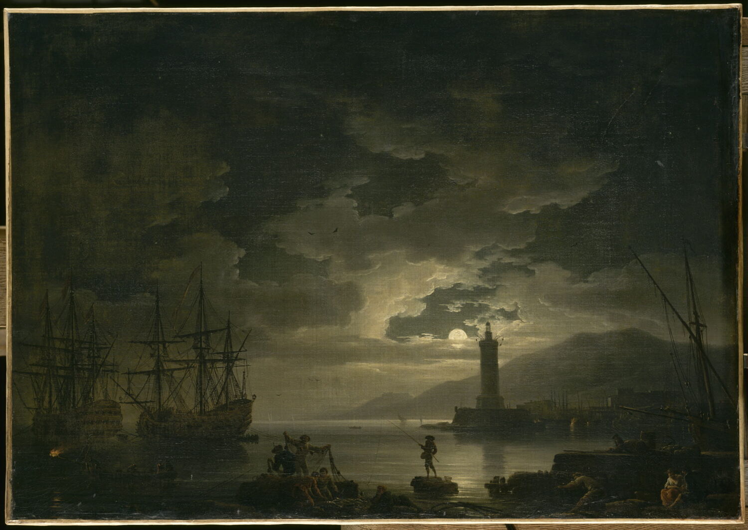 Marine, clair de lune, Vernet, Claude-Joseph, XVIIIe siècle (1700 - 1800)