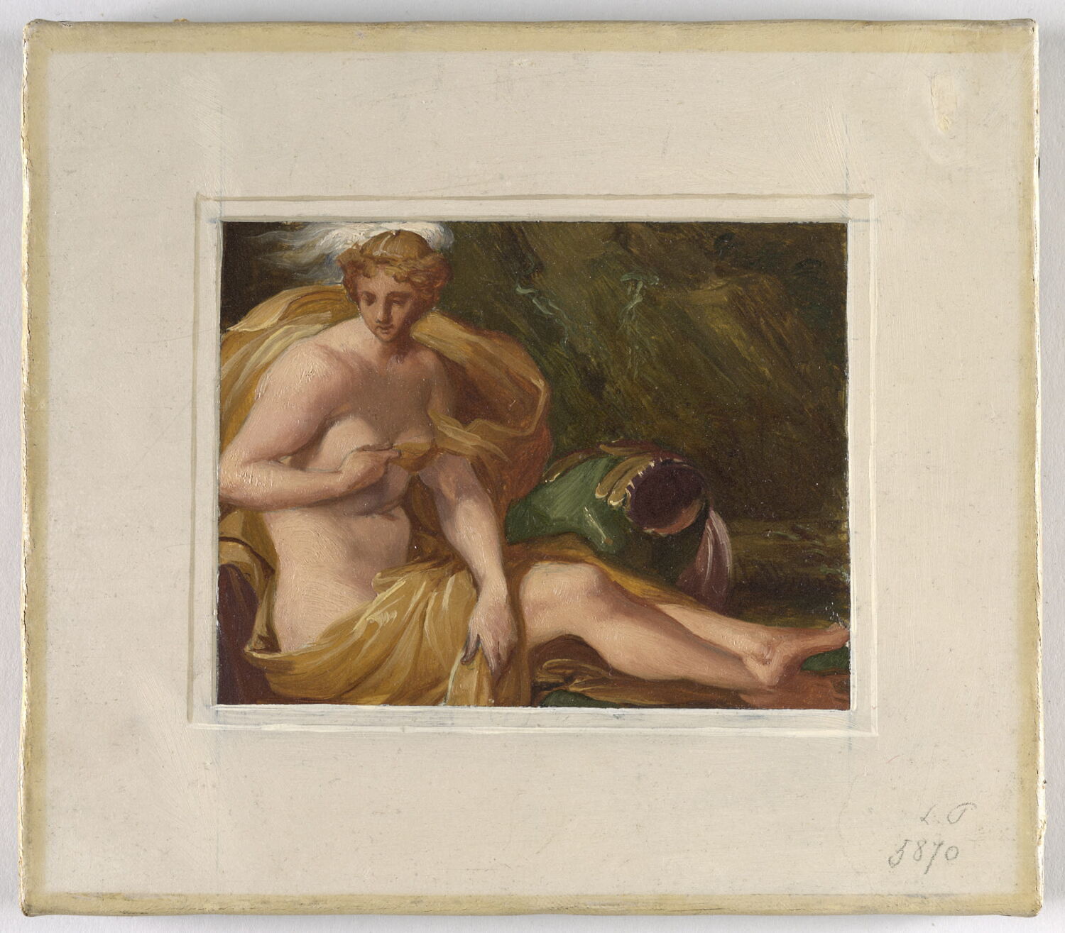 Vénus parée des armes de Mars (dit autrefois "Minerve), Alaux, Jean, 2e quart du XIXe siècle (1834)