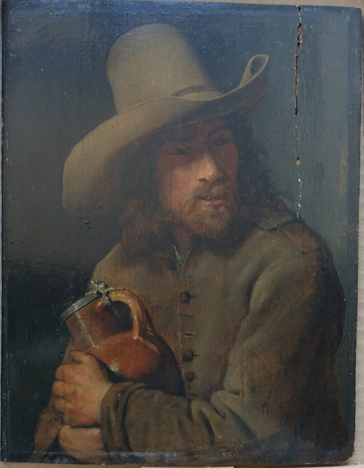 Homme à la cruche de grès, Anonyme, XVIIe siècle (1600 - 1700)