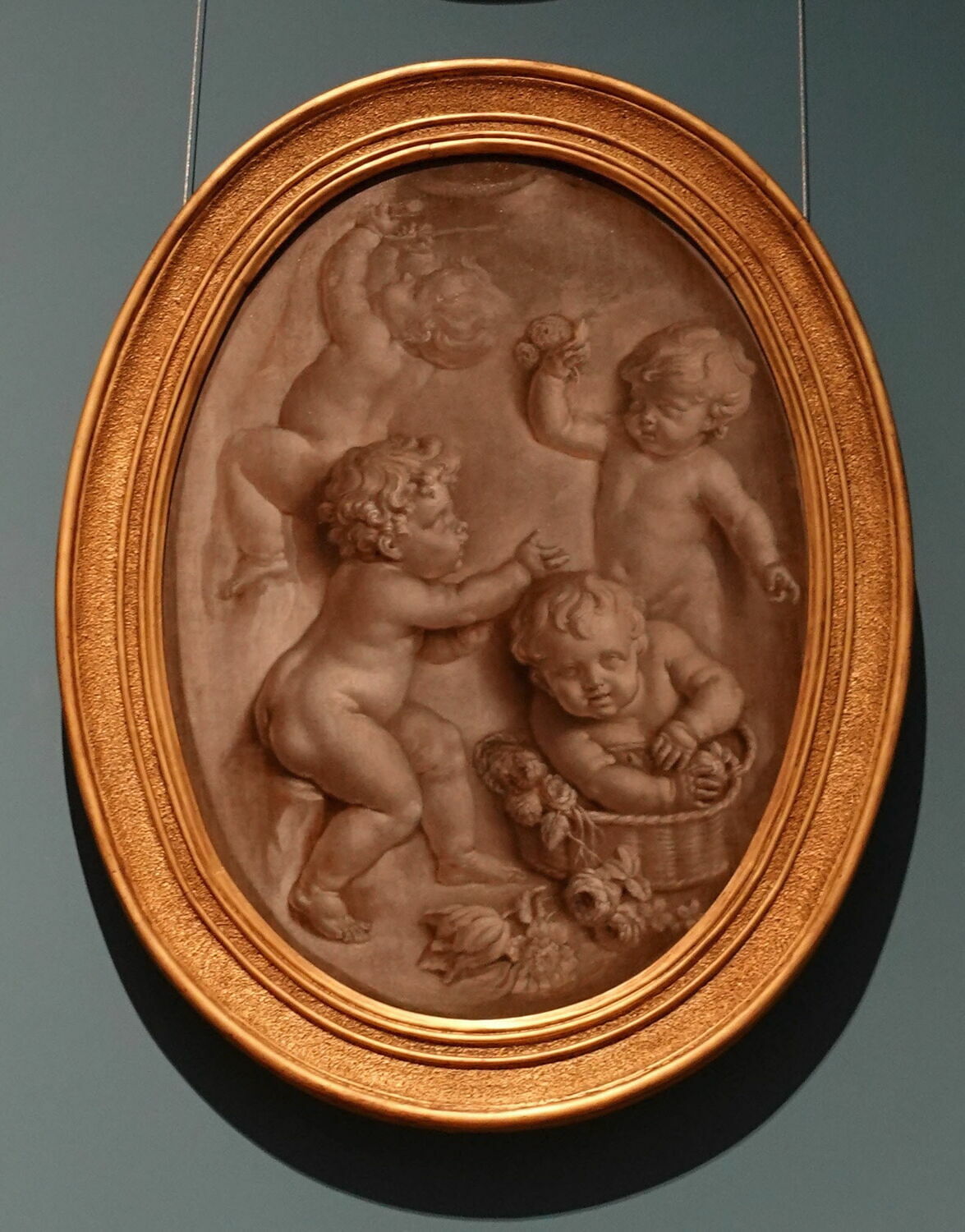Amours jetant des fleurs, Anonyme, XVIIIe siècle (1700 - 1800)