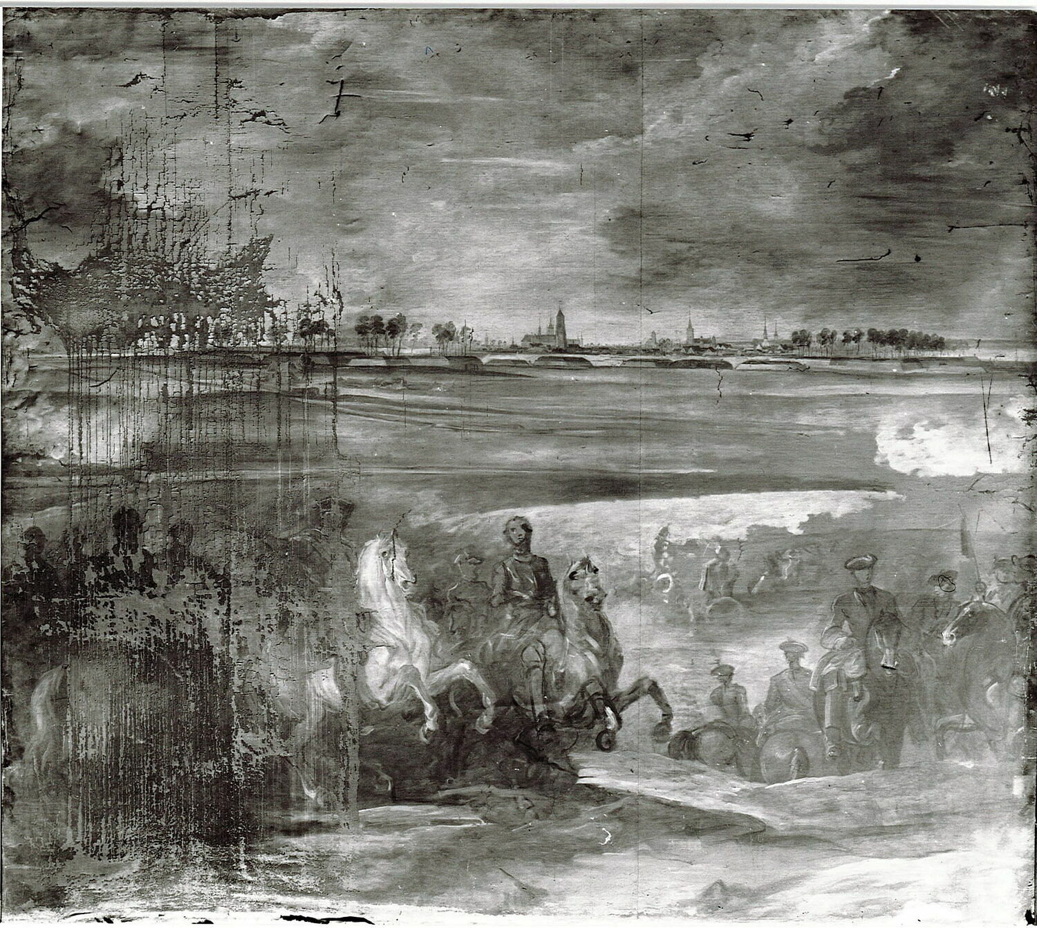 Une Bataille (esquisse). Siège de Menin en 1744, Parrocel, Charles, Milieu du XVIIIe siècle (1746)