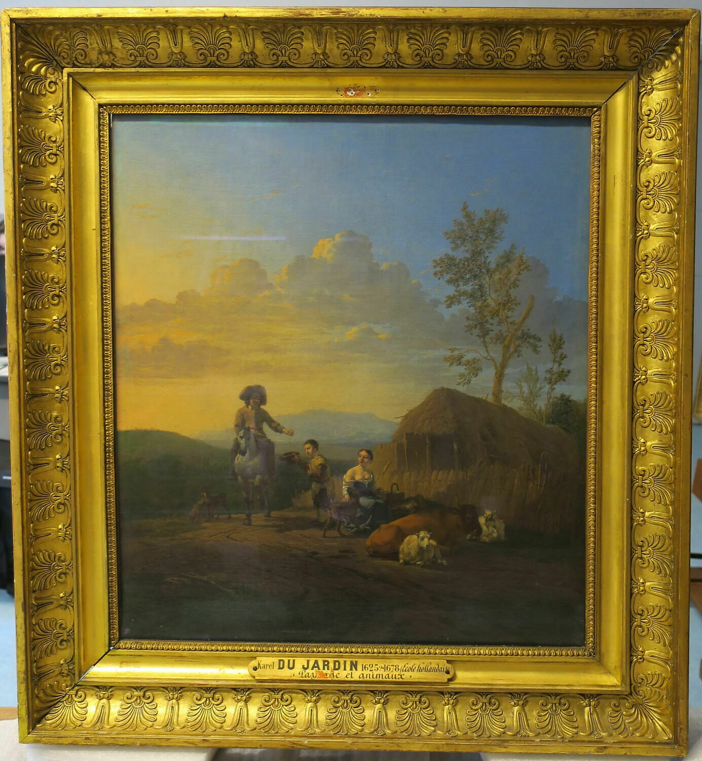 Paysage d'Italie avec cavalier et mendiant, Dujardin, Karel, XVIIe siècle (1600 - 1700)