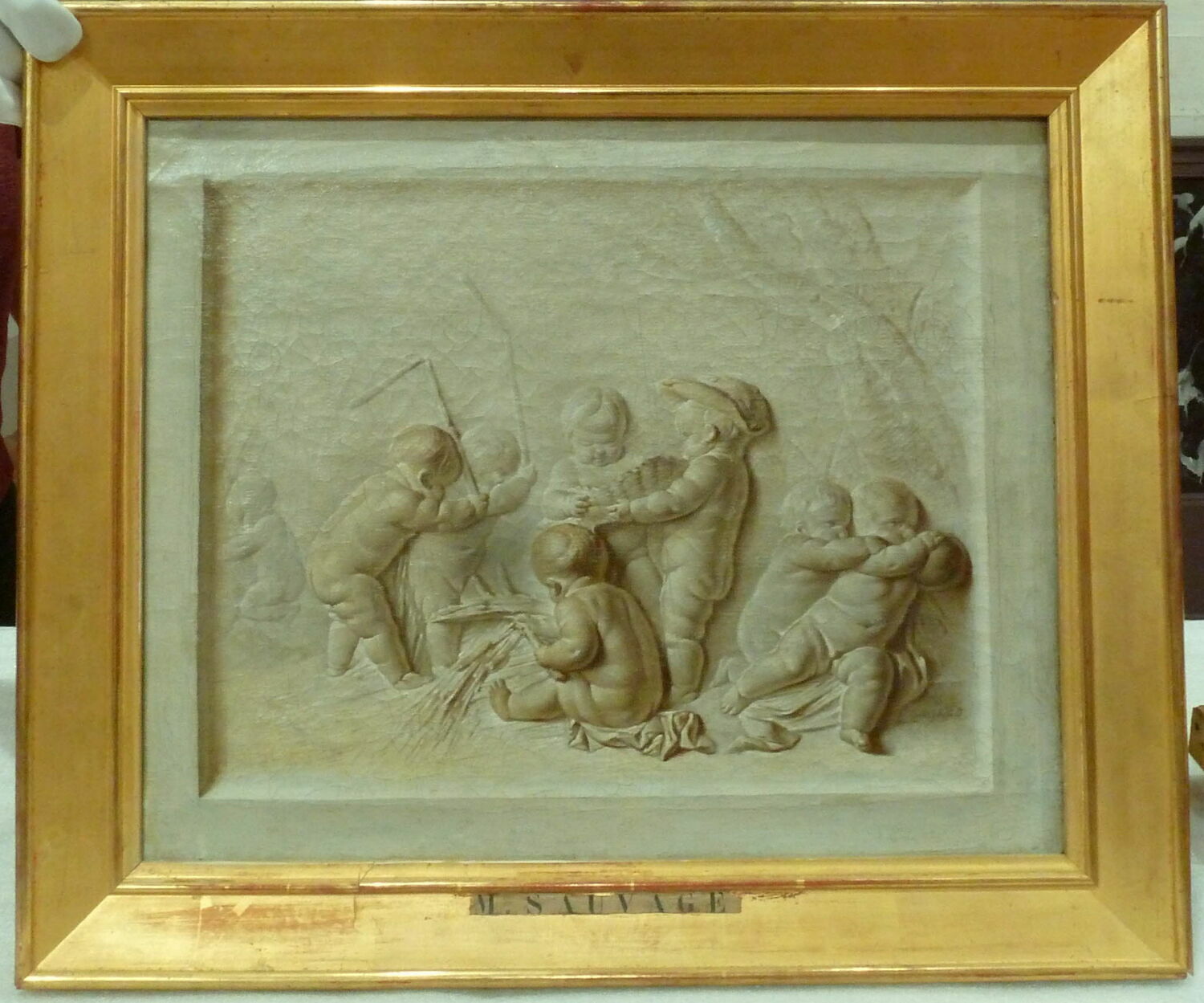 Amours battant le blé, Sauvage, Piat Joseph, XIXe siècle (1800 - 1900)