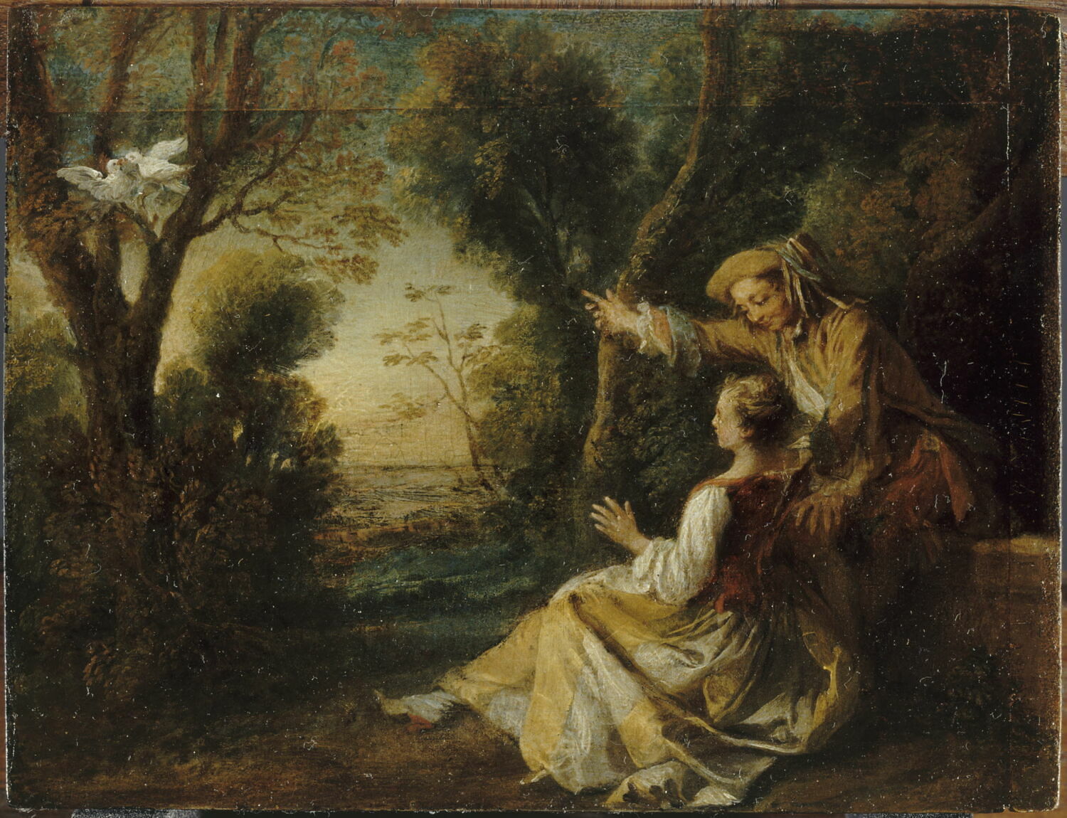 Les Tourterelles, Lancret, Nicolas, XVIIIe siècle (1700 - 1800)