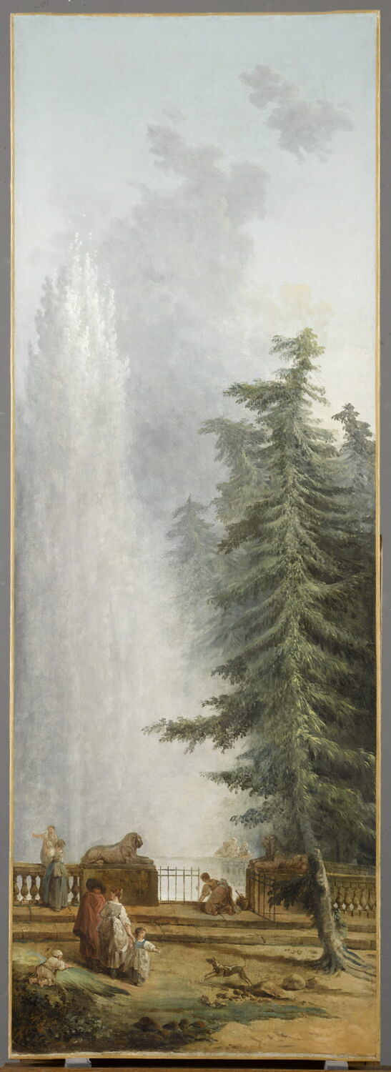 Intérieur de parc. Le jet d'eau, Robert, Hubert, 3e quart du XVIIIe siècle (1783)