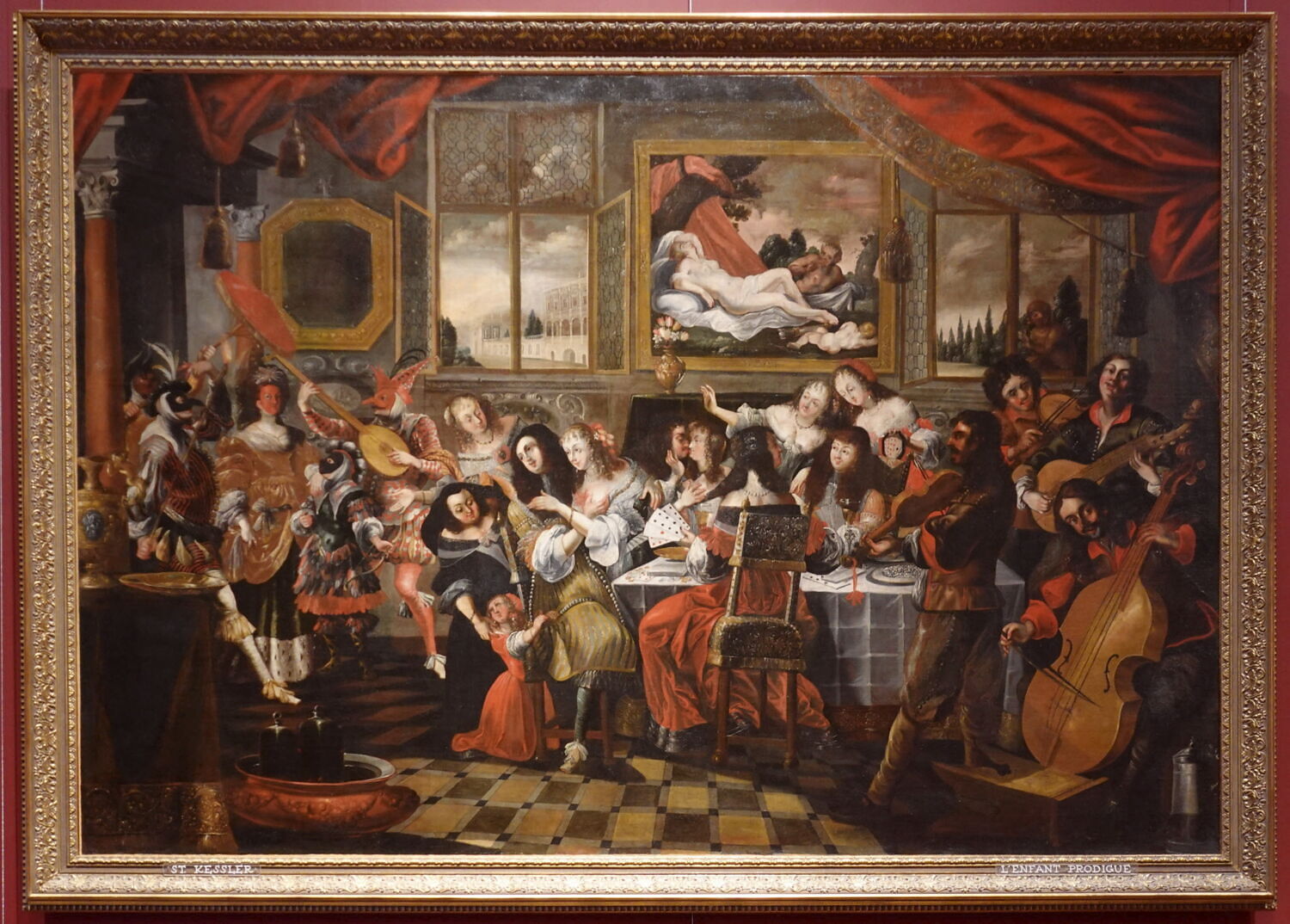 L'Enfant prodigue à table parmi les courtisans, Kessler, Stephan, XVIIe siècle (1600 - 1700 et 1661)