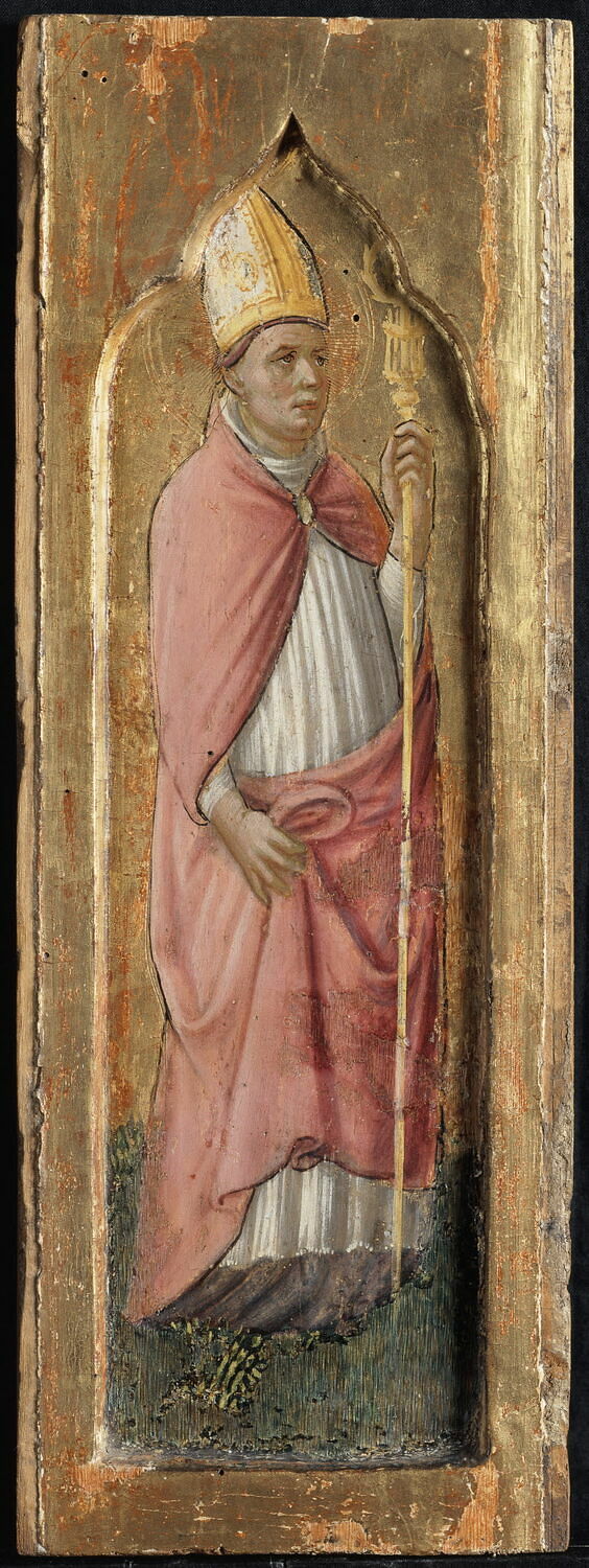 Panneaux du polyptyque de San Venanziano de Camerino : Saint Evêque, Niccolò di Liberatore, XVe siècle (1400 - 1500)