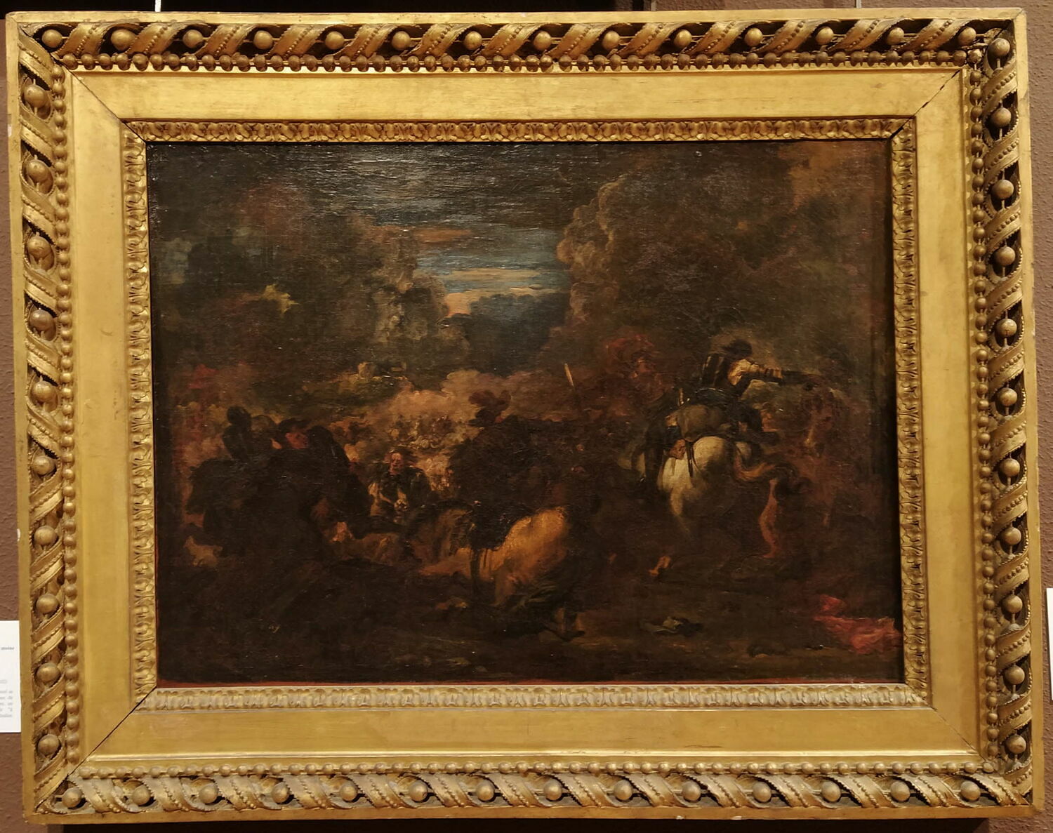 Une Bataille (esquisse) ou Engagement de cavalerie, Parrocel, Joseph, 2e moitié du XVIIe siècle (1650 - 1700)