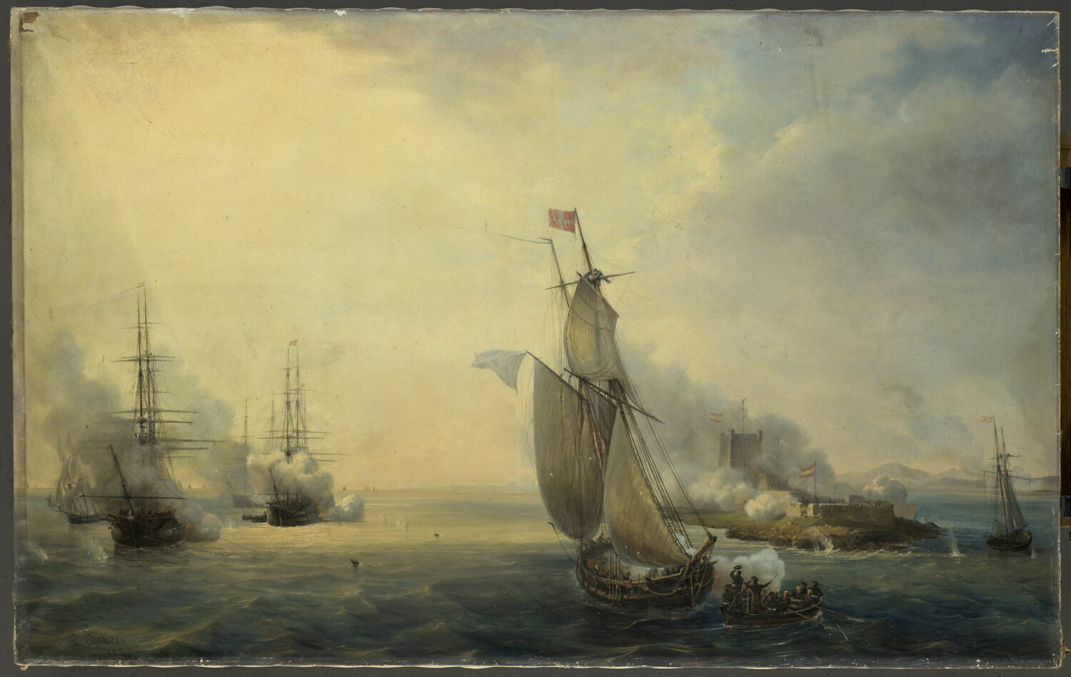 Prise du fort Santi-Petri, guerre d'Espagne, 21 septembre 1823, Gilbert, Pierre Julien, XIXe siècle (Salon de 1835) (1835)