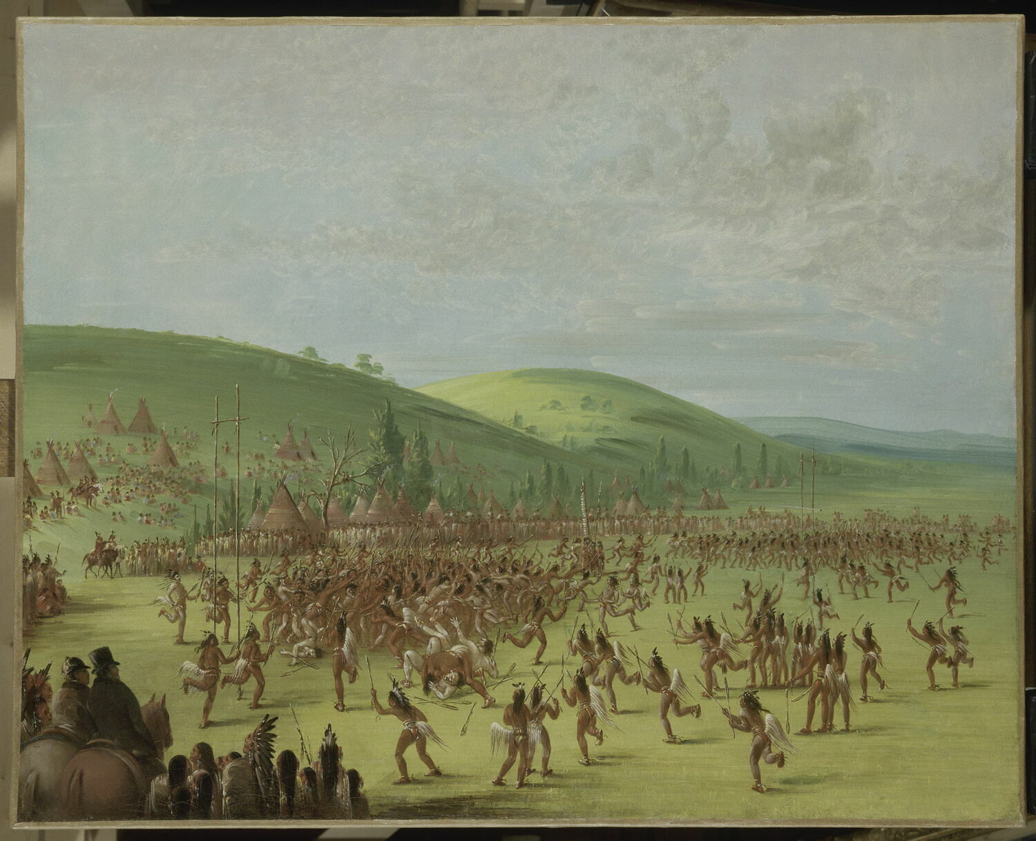 Jeu de balle indien, Catlin, George, XIXe siècle (1846)