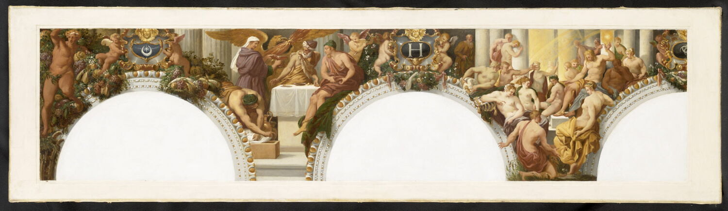 Le Printemps ; Jupiter et Mercure chez Philémon et Baucis, Alaux, Jean, 2e quart du XIXe siècle (1834)