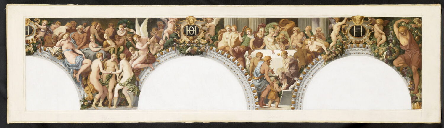 Récréation des dieux ; Festin des noces de Thétis et Pélée, Alaux, Jean, 2e quart du XIXe siècle (1834)