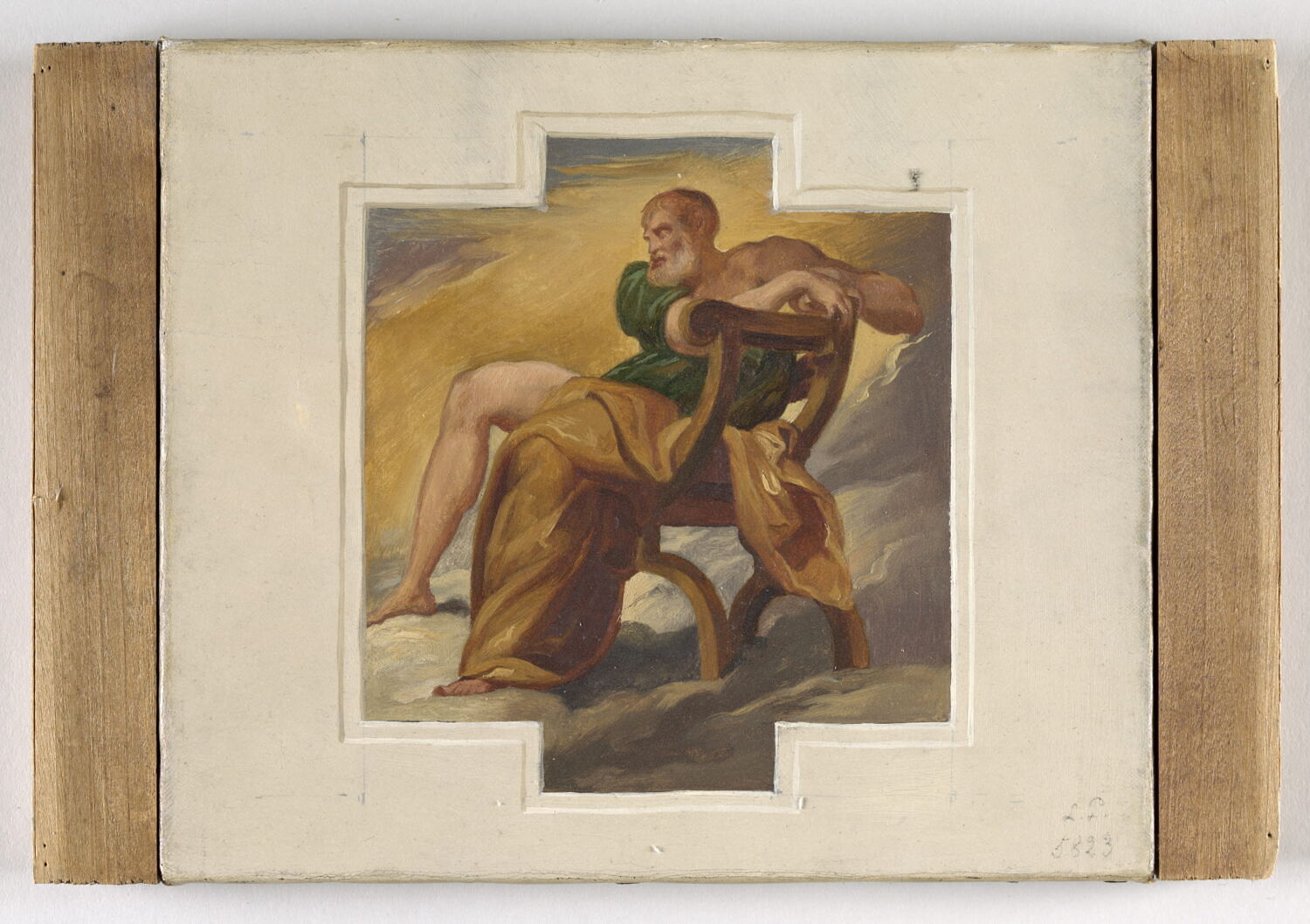 Homme trônant (dit autrefois "Jupiter"), Alaux, Jean, 2e quart du XIXe siècle (1834)