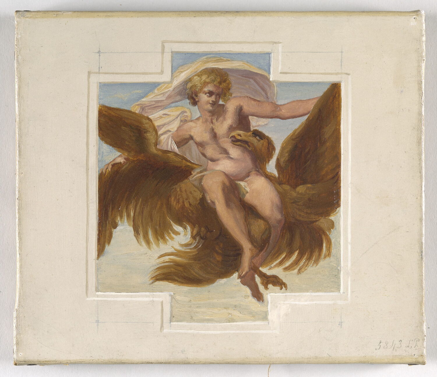 Ganymède enlevé par Jupiter changé en aigle, Alaux, Jean, 2e quart du XIXe siècle (1834)