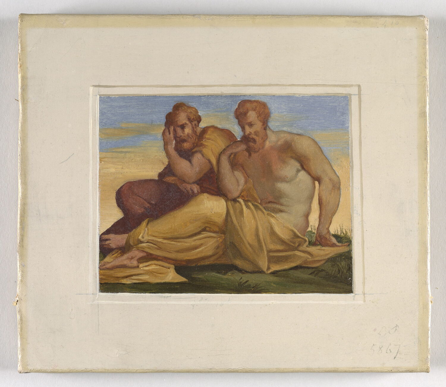 Deux hommes accoudés, Alaux, Jean, 2e quart du XIXe siècle (1834)