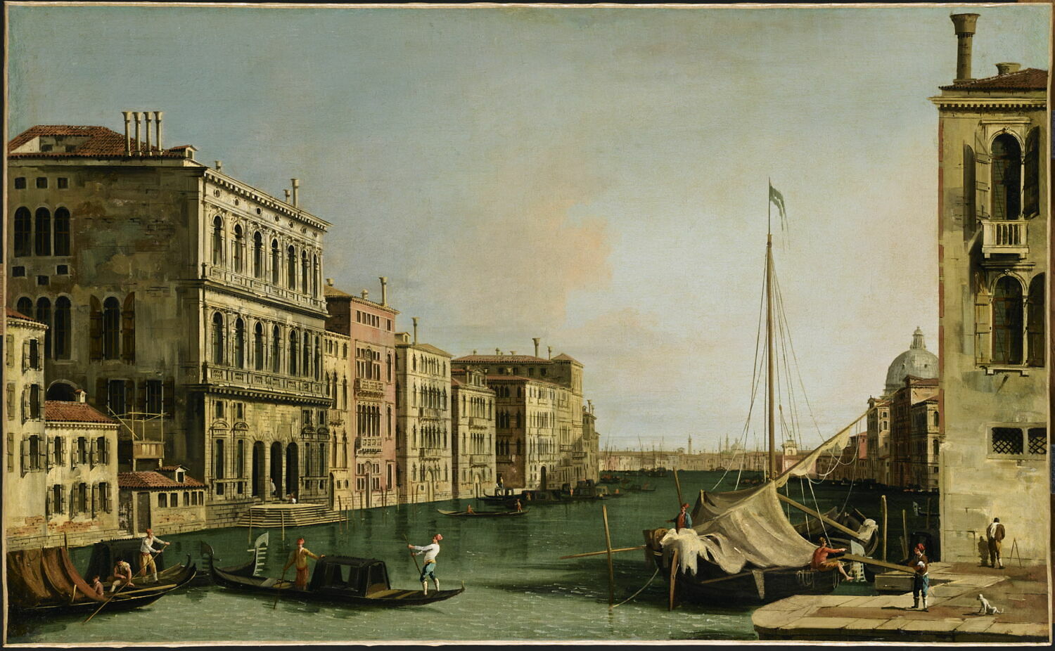 Vue du palais Cornaro à Venise, Albotto, Francesco, XVIIIe siècle (vers 1740 - 1750)