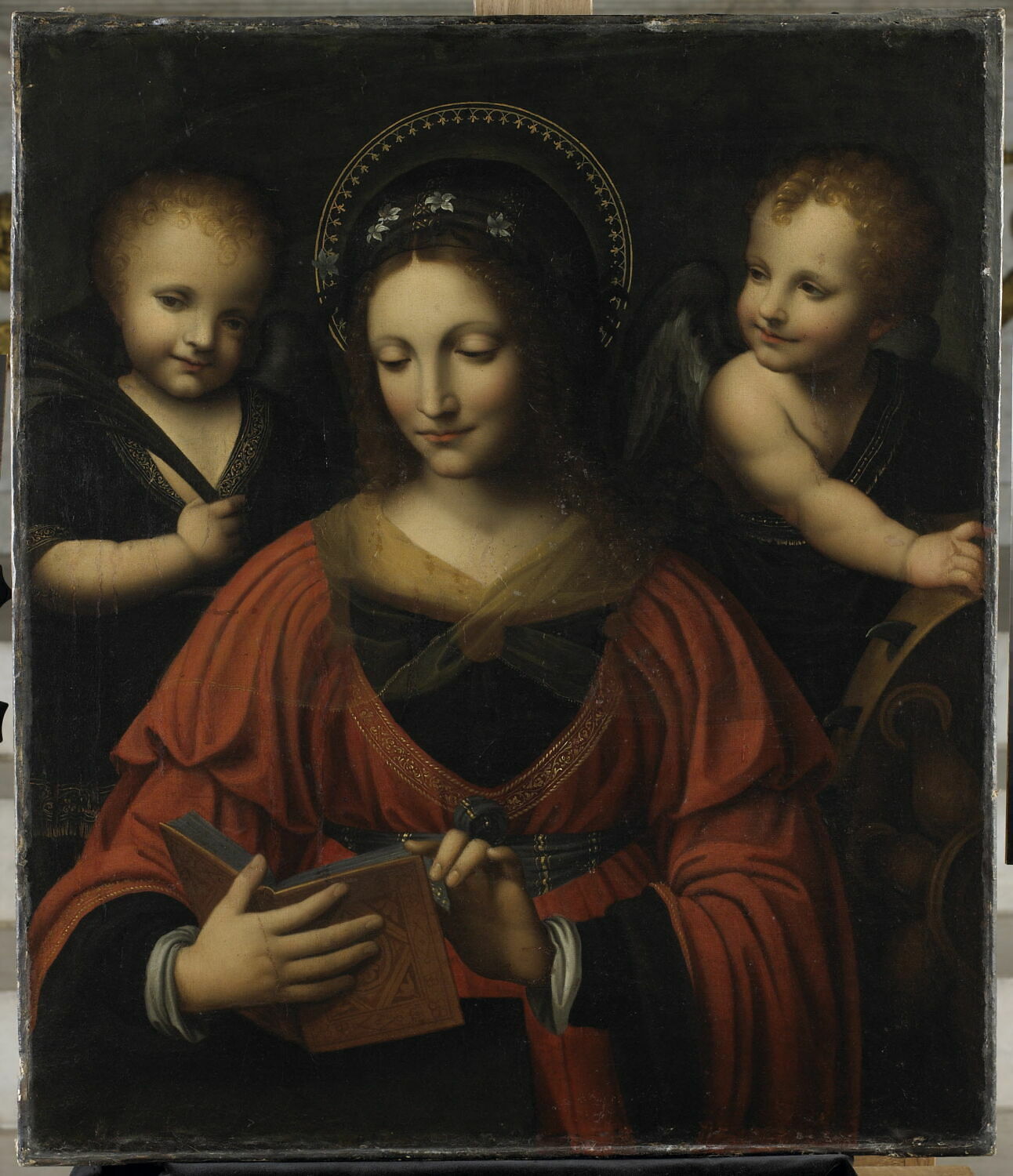 Sainte Catherine entre deux anges, Italie, XVIe siècle (1500 - 1600)
