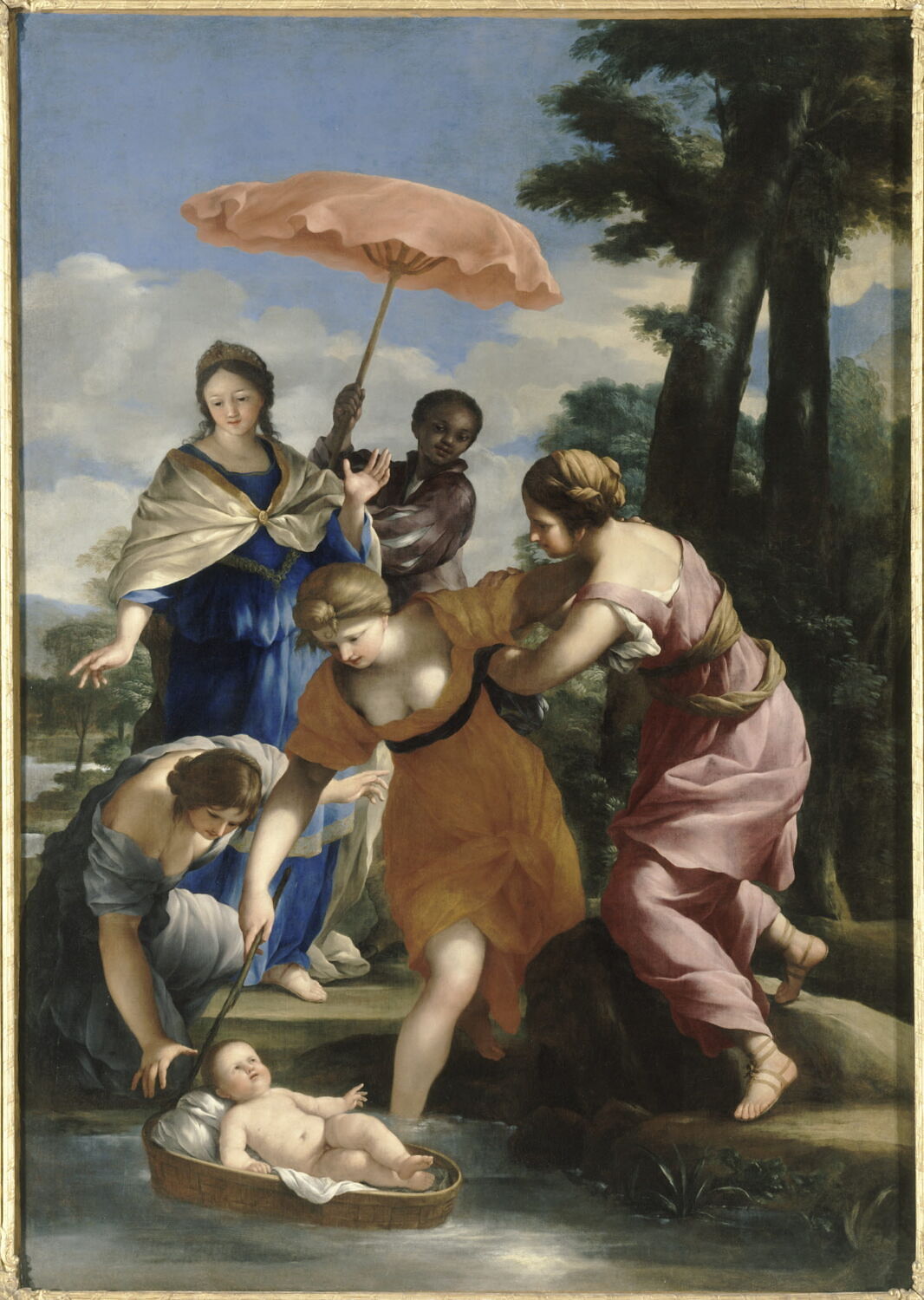 Moïse sauvé des eaux, Romanelli, Giovanni Francesco, XVIIe siècle (Milieu du XIIe siècle) (1600 - 1699)