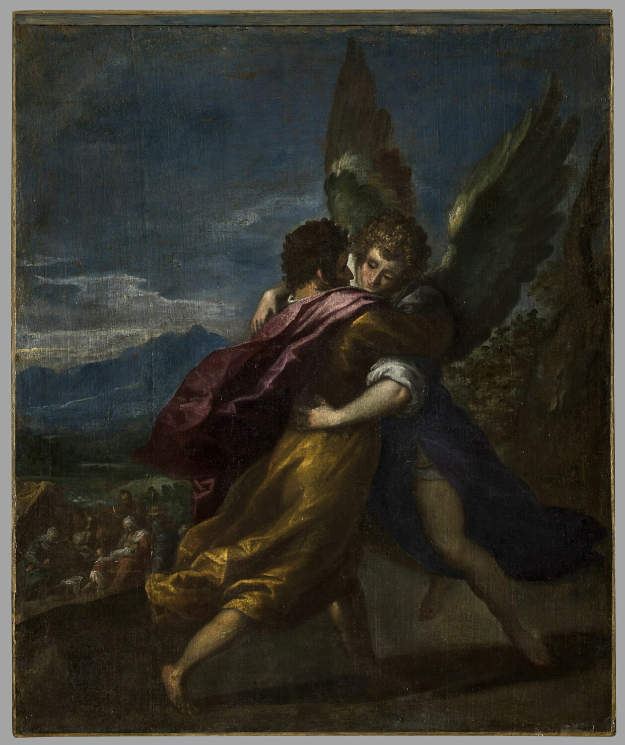 Lutte de Jacob avec l'ange, Scarsellino, XVIe siècle (1500 - 1600)