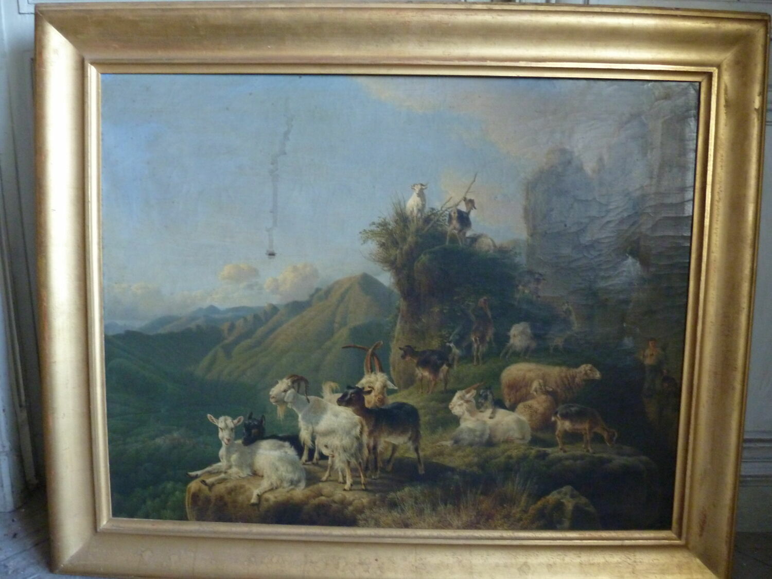 Chèvres et moutons au pâturage, Knip, Joseph August, XIXe siècle (1800 - 1900)