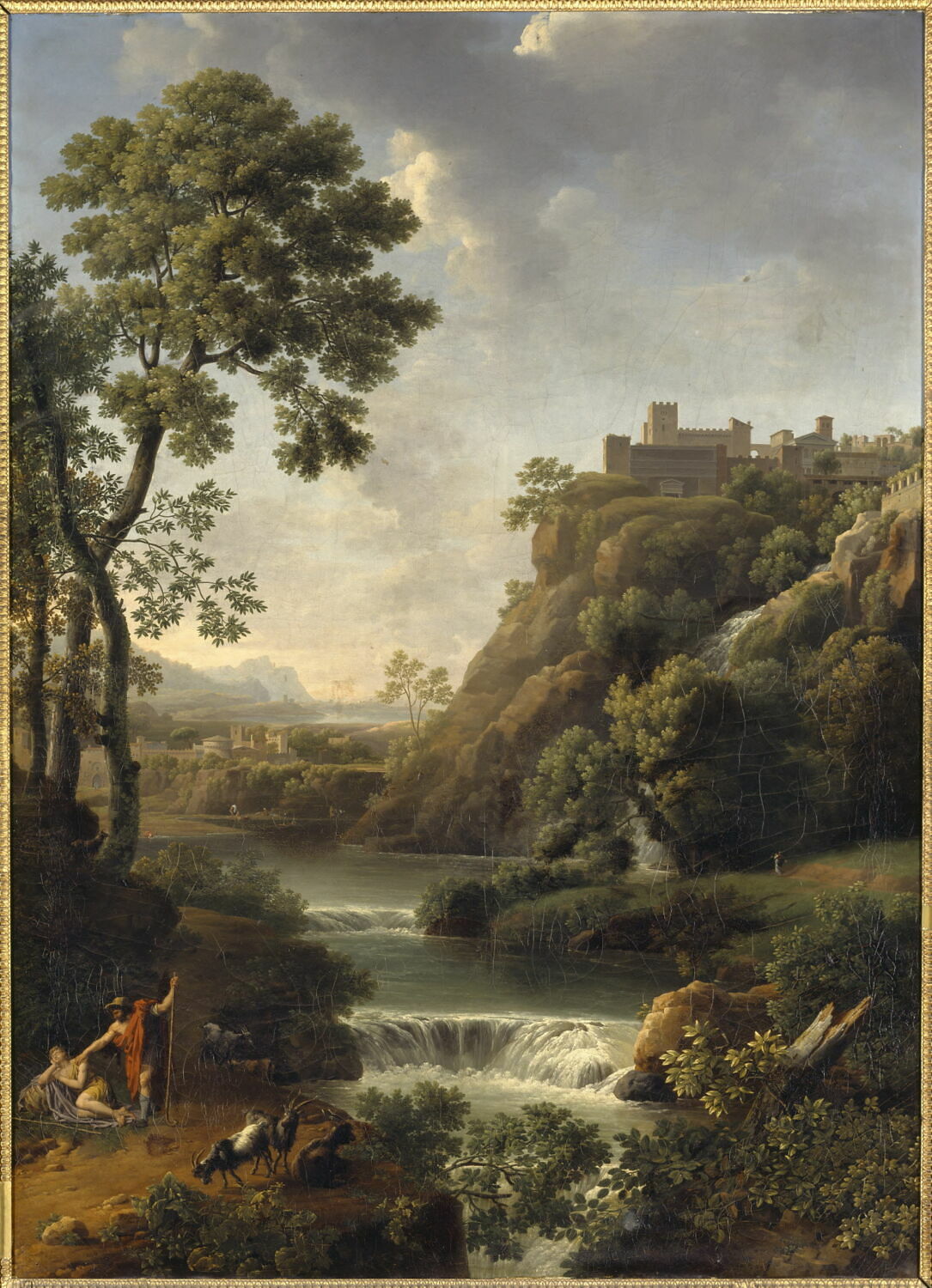 Paysage avec chute d'eau, Bidauld, Jean Joseph Xavier, XIXe siècle (1800 - 1900)