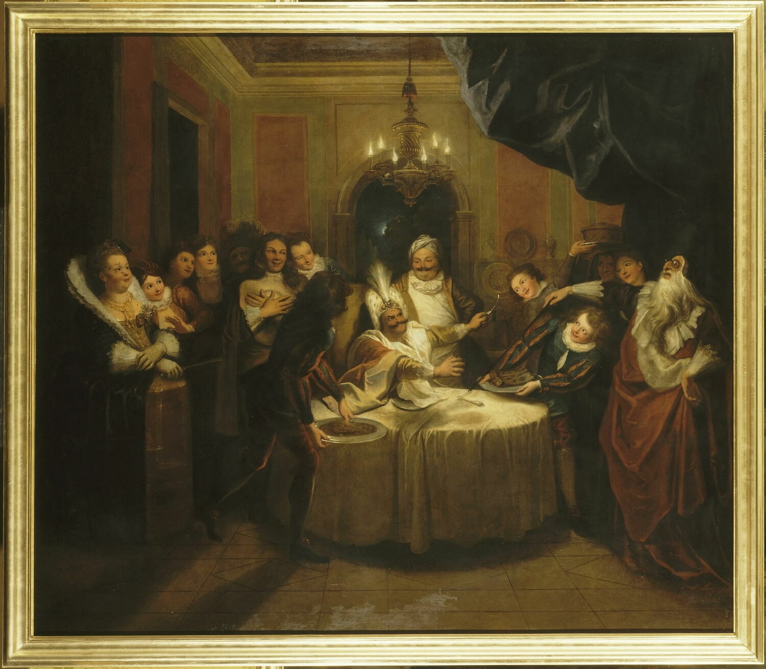 La Table de Sancho, gouverneur, est servie magnifiquement, Coypel, Charles-Antoine, 1e quart du XVIIIe siècle (1719)