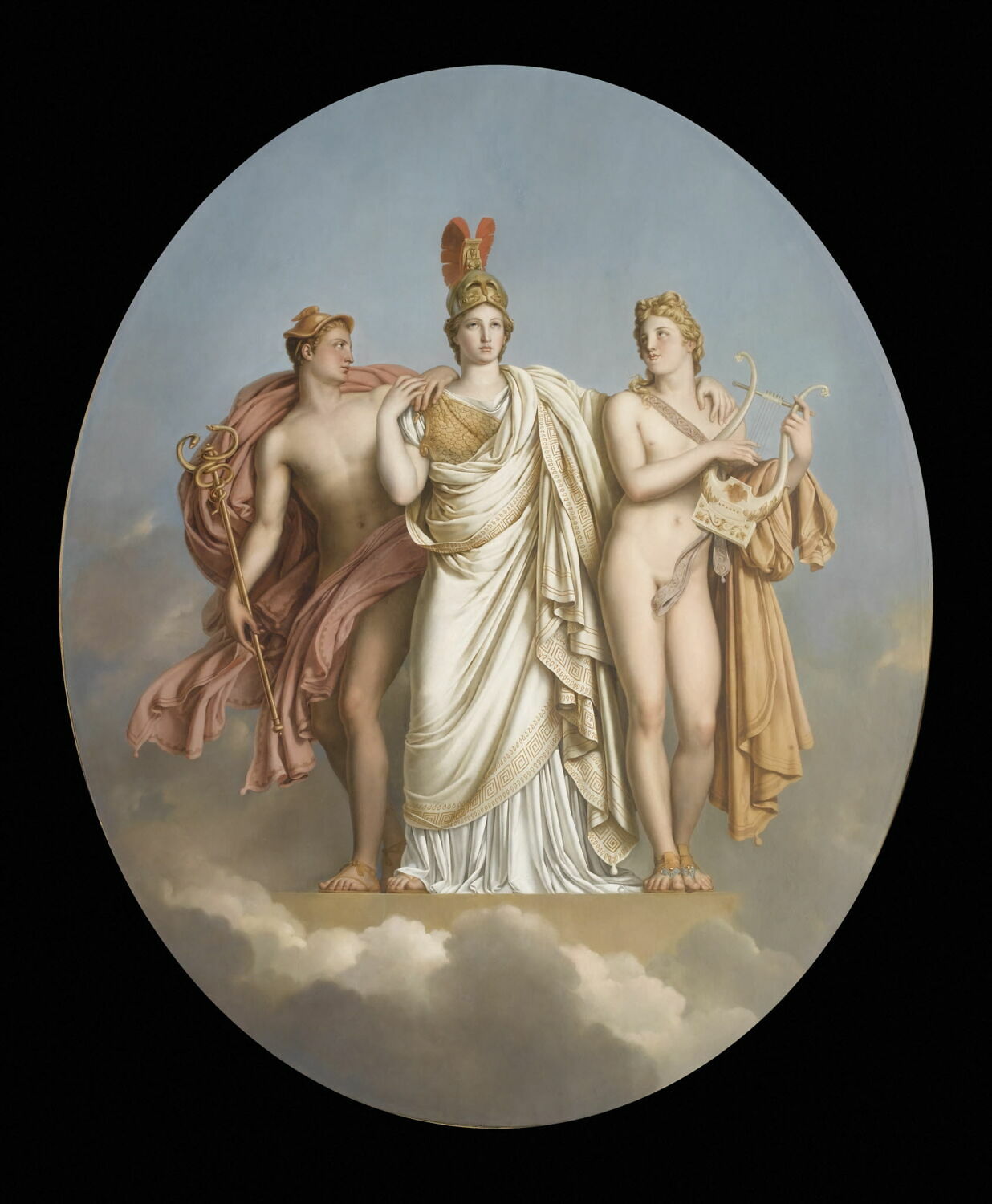 Minerve, Apollon et Mercure, Girodet de Roucy-Trioson, Anne-Louis, XIXe siècle (1814)