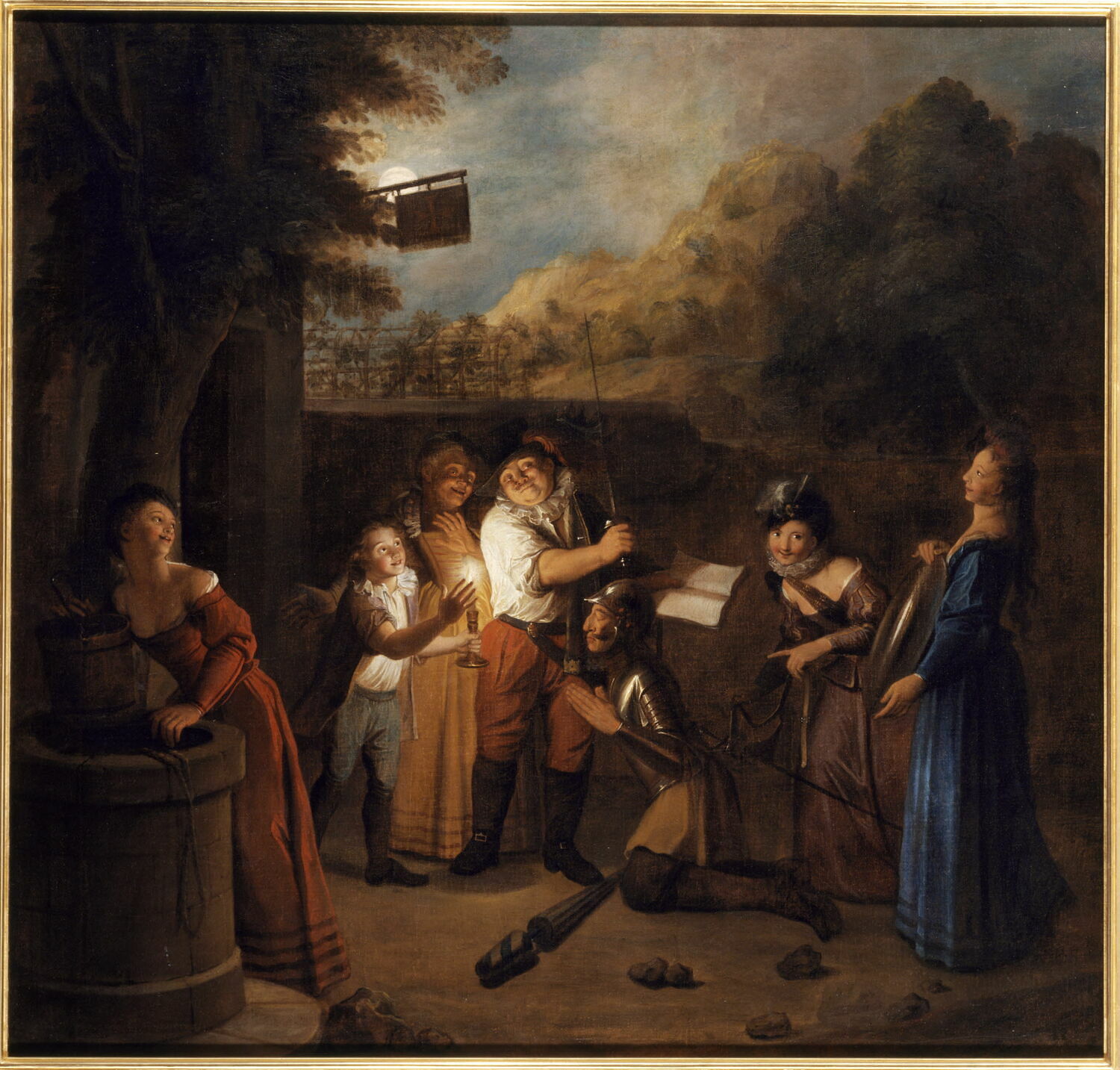 Don Quichotte croit recevoir dans l'hôtellerie l'ordre de chevalier, Coypel, Charles-Antoine, 1e quart du XVIIIe siècle (1715 - 1716)