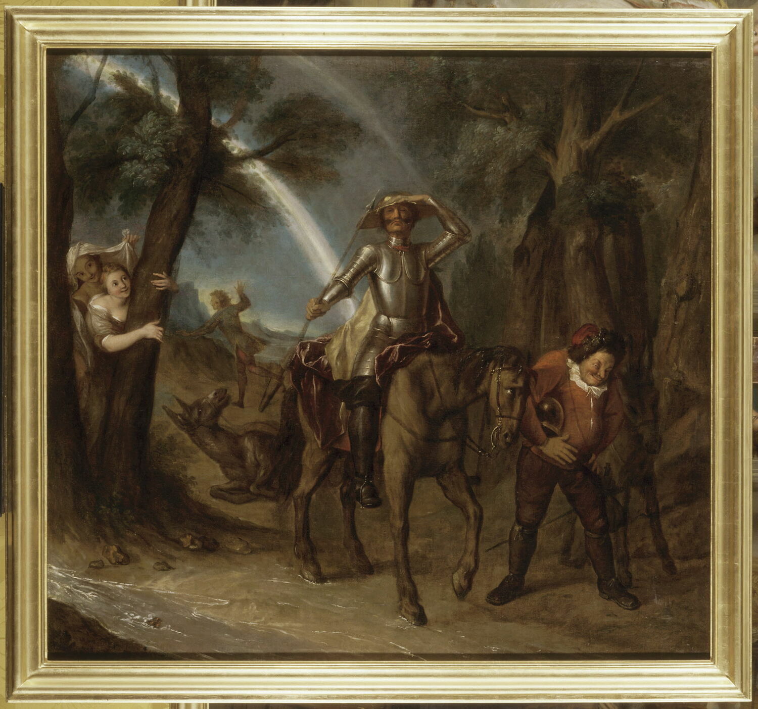 Don Quichotte prend le bassin d'un barbier pour l'armet de Mambrin, Coypel, Charles-Antoine, 1e quart du XVIIIe siècle (1716)