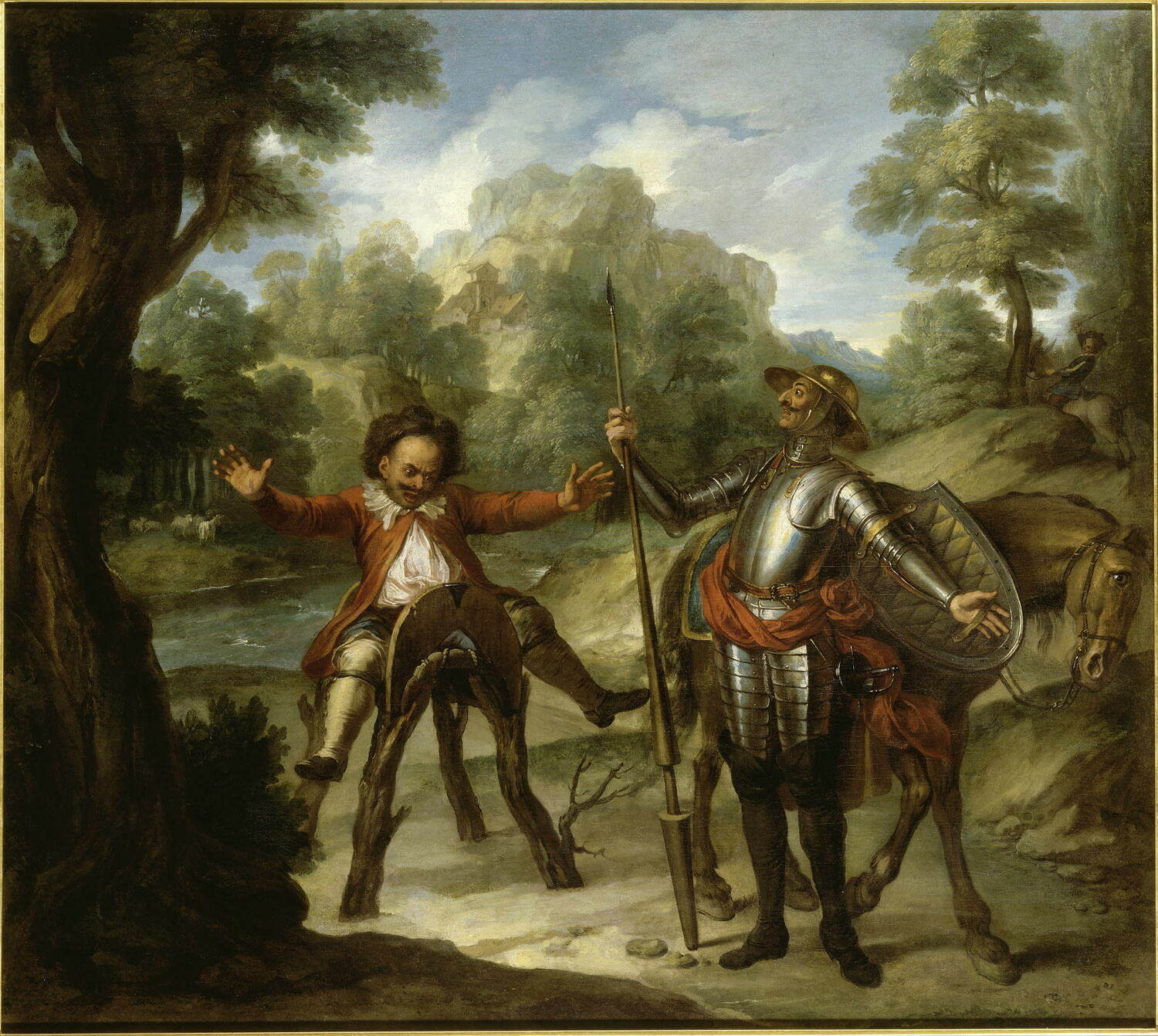 Sancho s'éveille et se désespère de ne plus trouver son cher Grison, Coypel, Charles-Antoine, 1e quart du XVIIIe siècle (avant 1726)