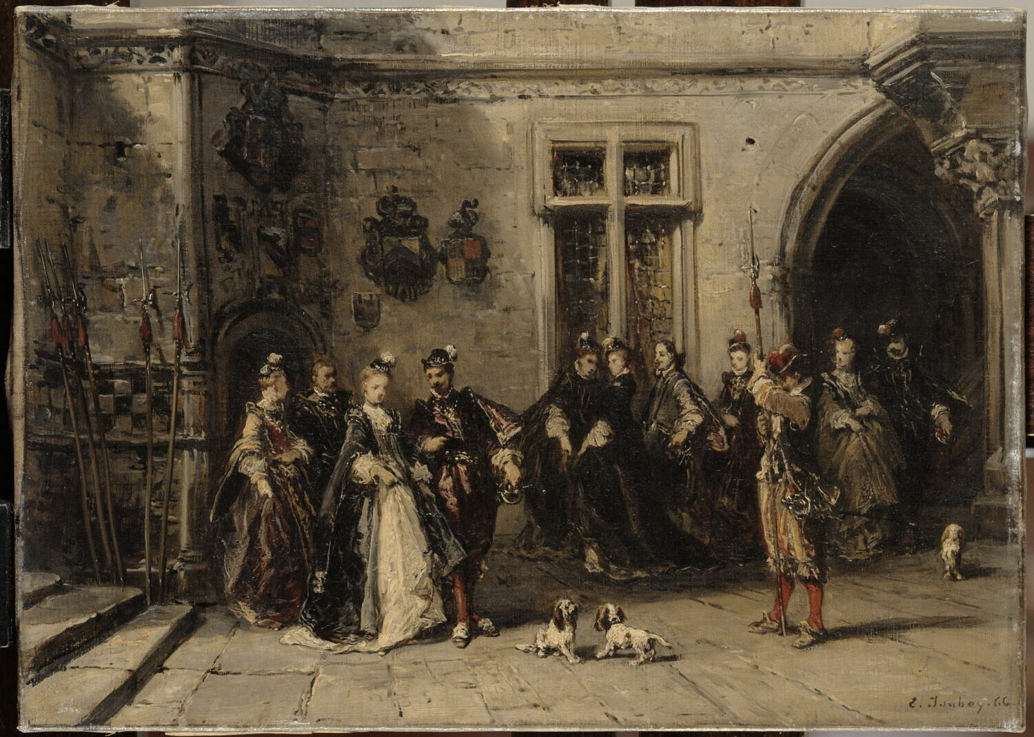 La Visite au château, Isabey, Eugène, XIXe siècle (1866)
