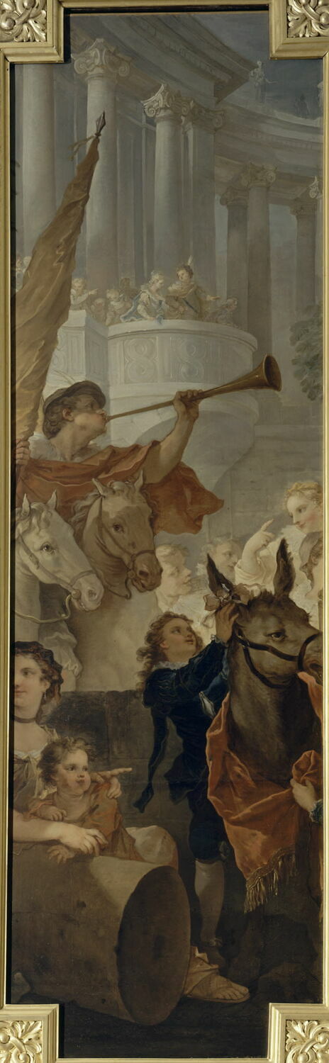 Départ de Sancho pour l'île de Barataria (Fragment), Natoire, Charles-Joseph, XVIIIe siècle (1700 - 1800)